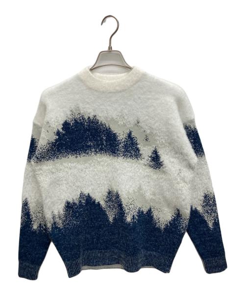 中古・古着通販】F/CE. (エフシーイー) MISTY LANDSCAPE KNIT ホワイト