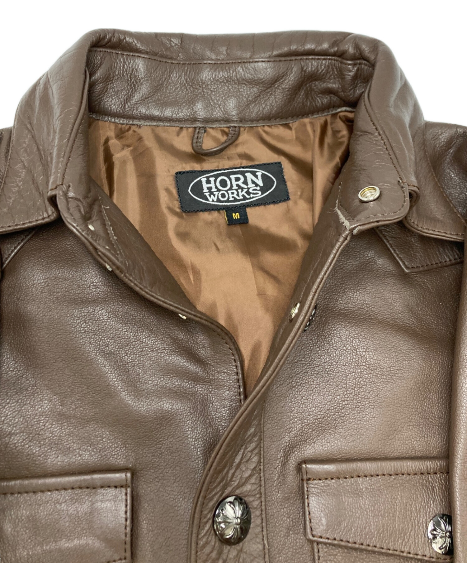 HORN WORKS バッファローレザー　シャツ　ホーンワークス HORN WORKS バッファローレザー シャツ ホーンワークス