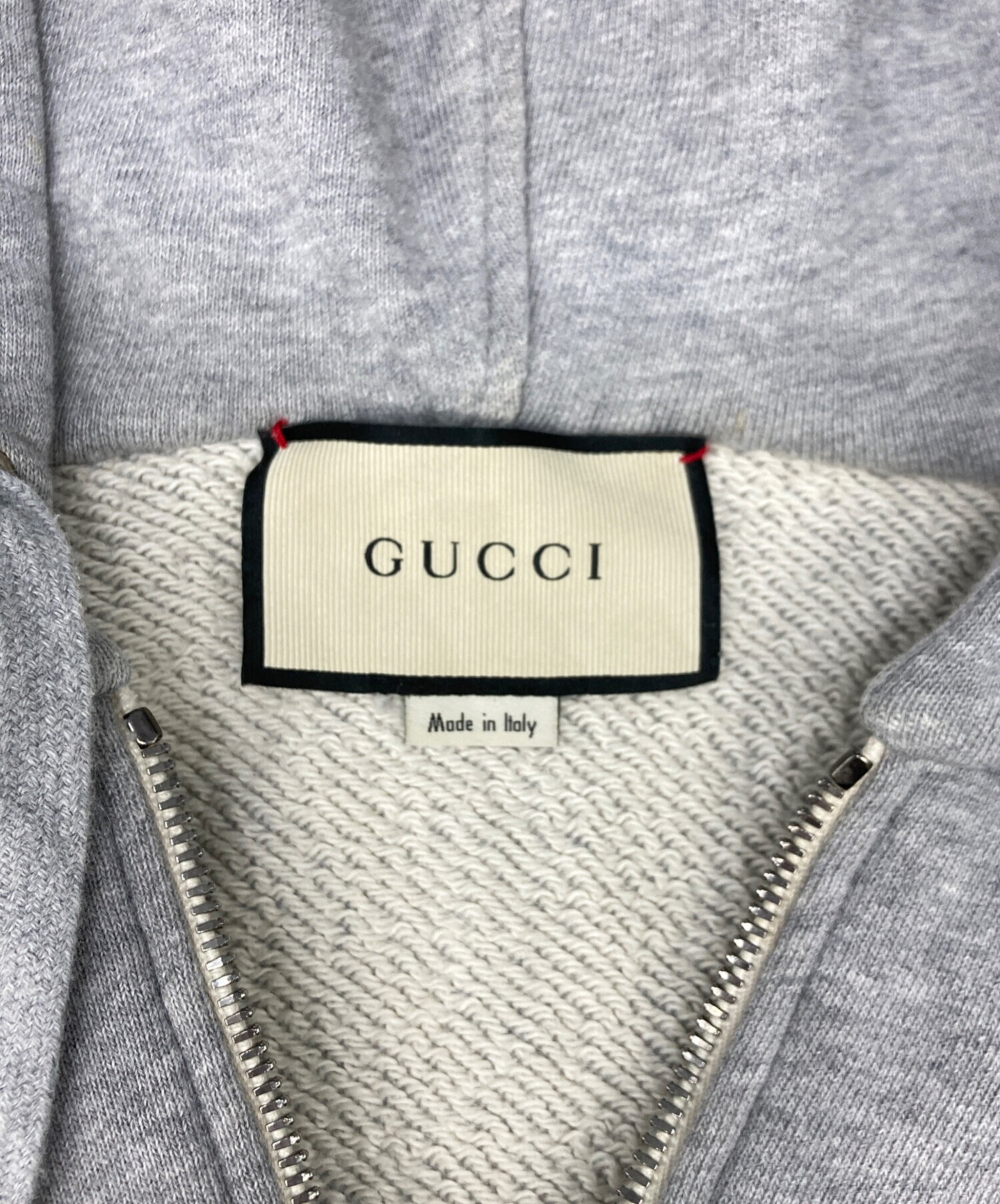 最終価格GUCCI グレー パーカー Mサイズ 中古・古着通販】GUCCI (グッチ) テクニカルラインジップ