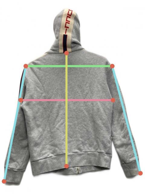 中古・古着通販】GUCCI (グッチ) テクニカルラインジップパーカー