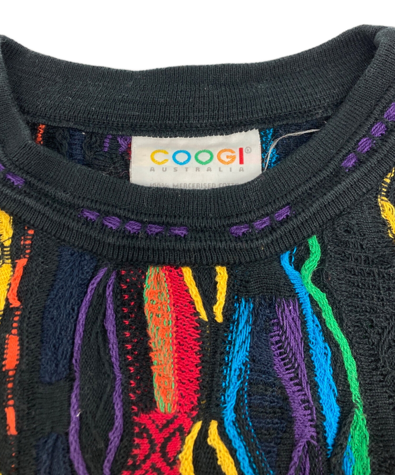 中古・古着通販】Coogi (クージー) 90's 3Dニット マルチカラー サイズ