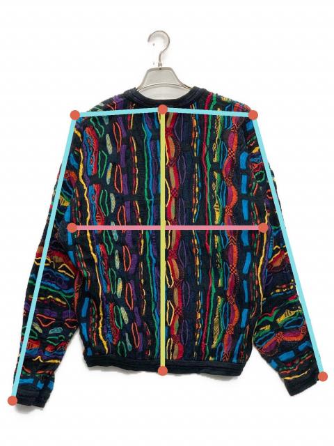 中古・古着通販】Coogi (クージー) 90's 3Dニット マルチカラー サイズ