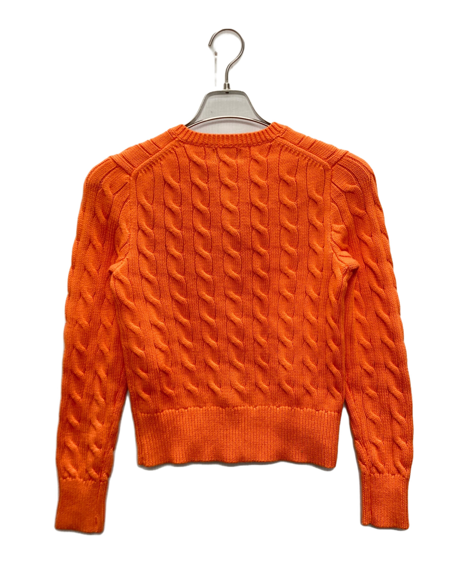 美品 POLO RALPH LAUREN ポケット付き ケーブルニット オレンジ 中古・古着通販】POLO RALPH LAUREN (ポロ・ラルフローレン) ポケット