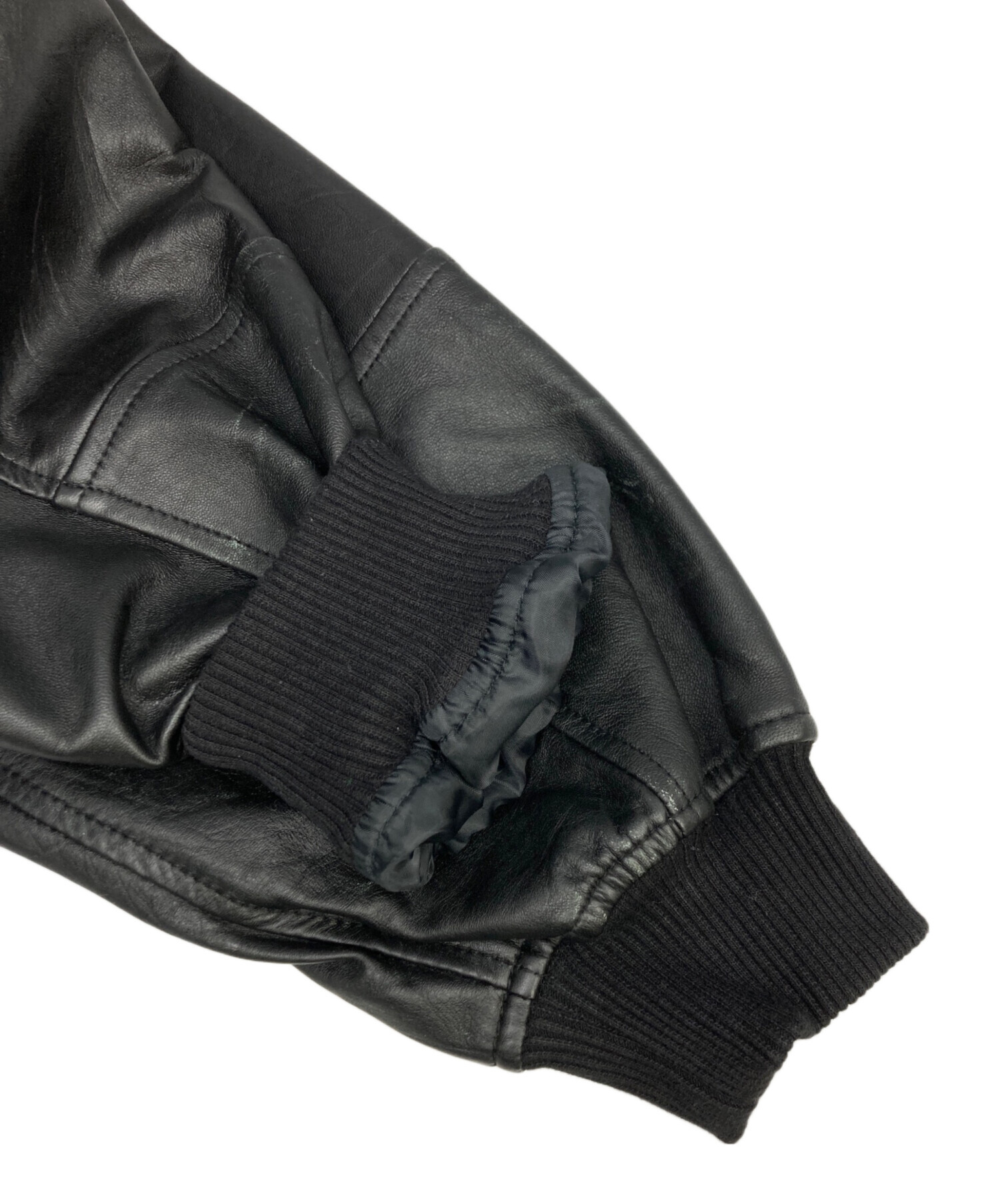 中古・古着通販】yoused (ユーズド) レザージャケット ブラック サイズ