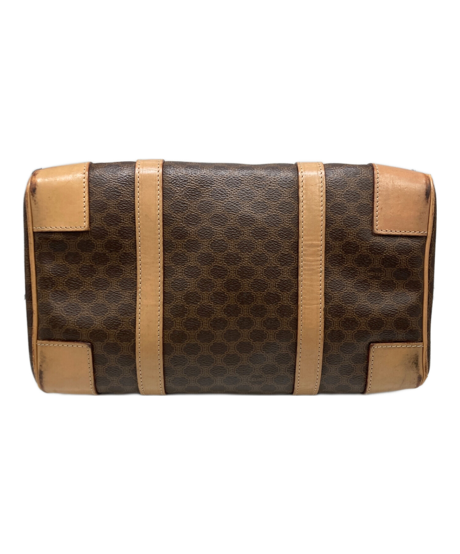 中古・古着通販】CELINE (セリーヌ) マカダムボストンバッグ ブラウン