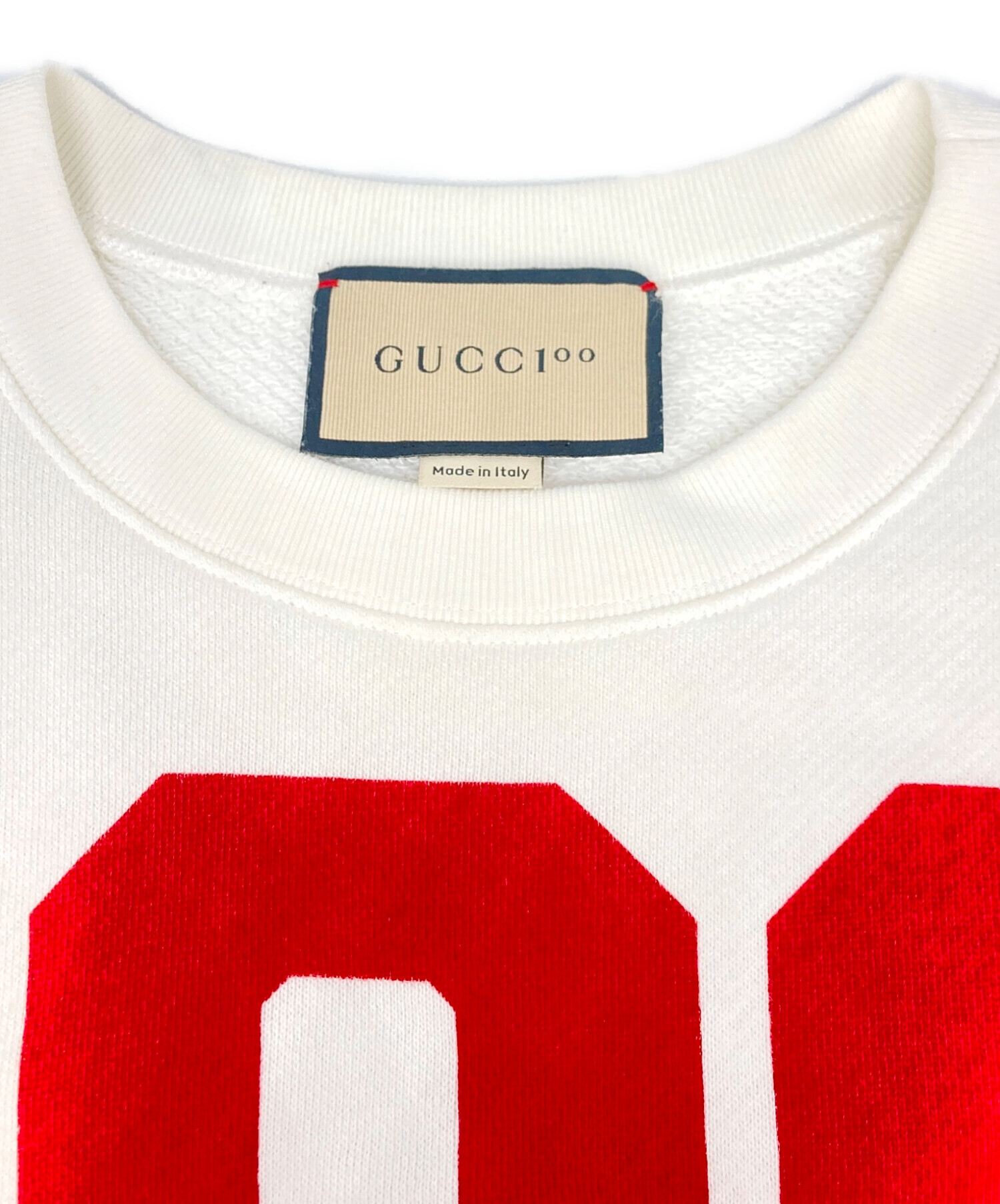 中古・古着通販】GUCCI (グッチ) プリントスウェット ホワイト サイズ