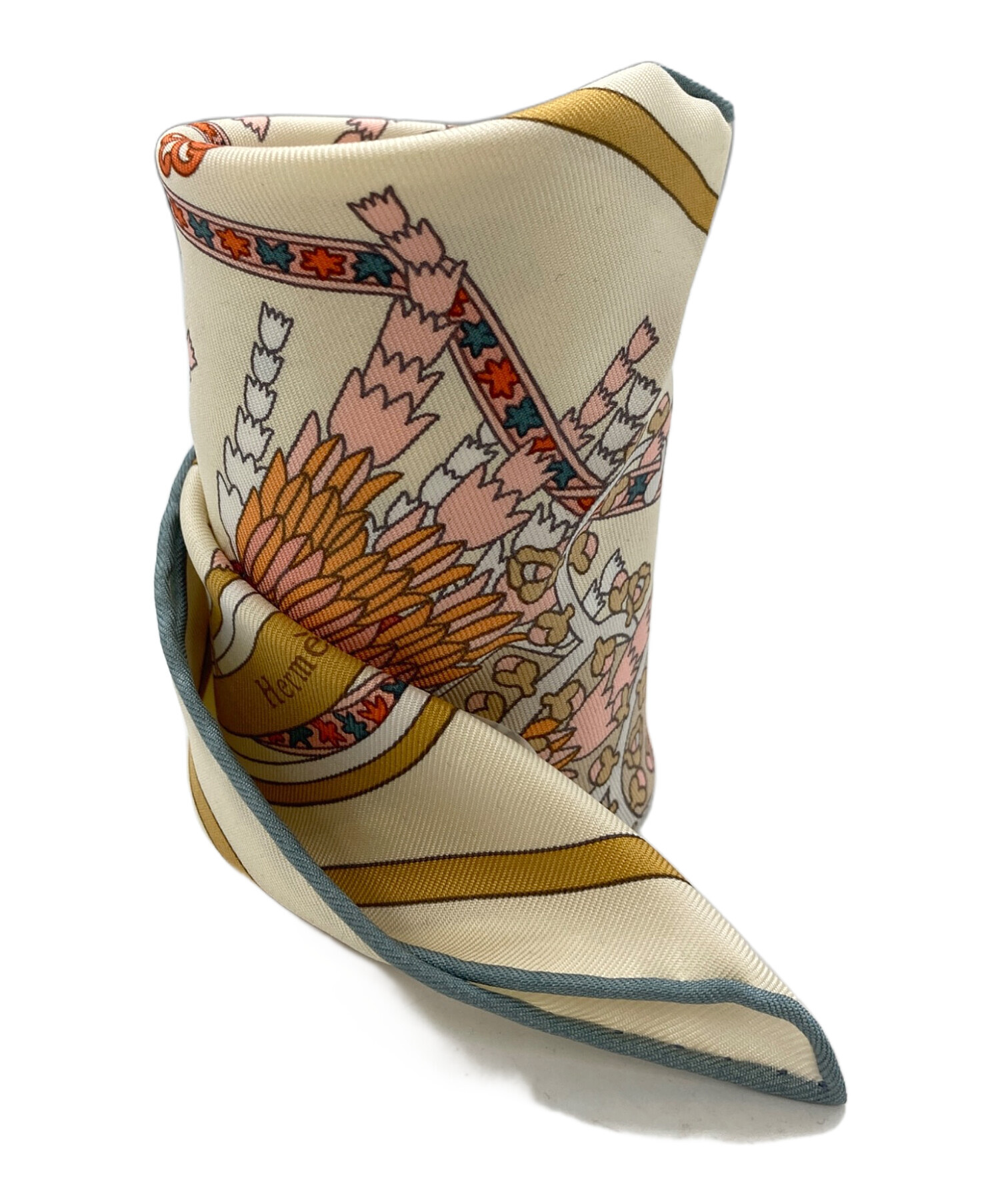 中古・古着通販】HERMES (エルメス) ガヴロッシュ45 ベージュ×オレンジ