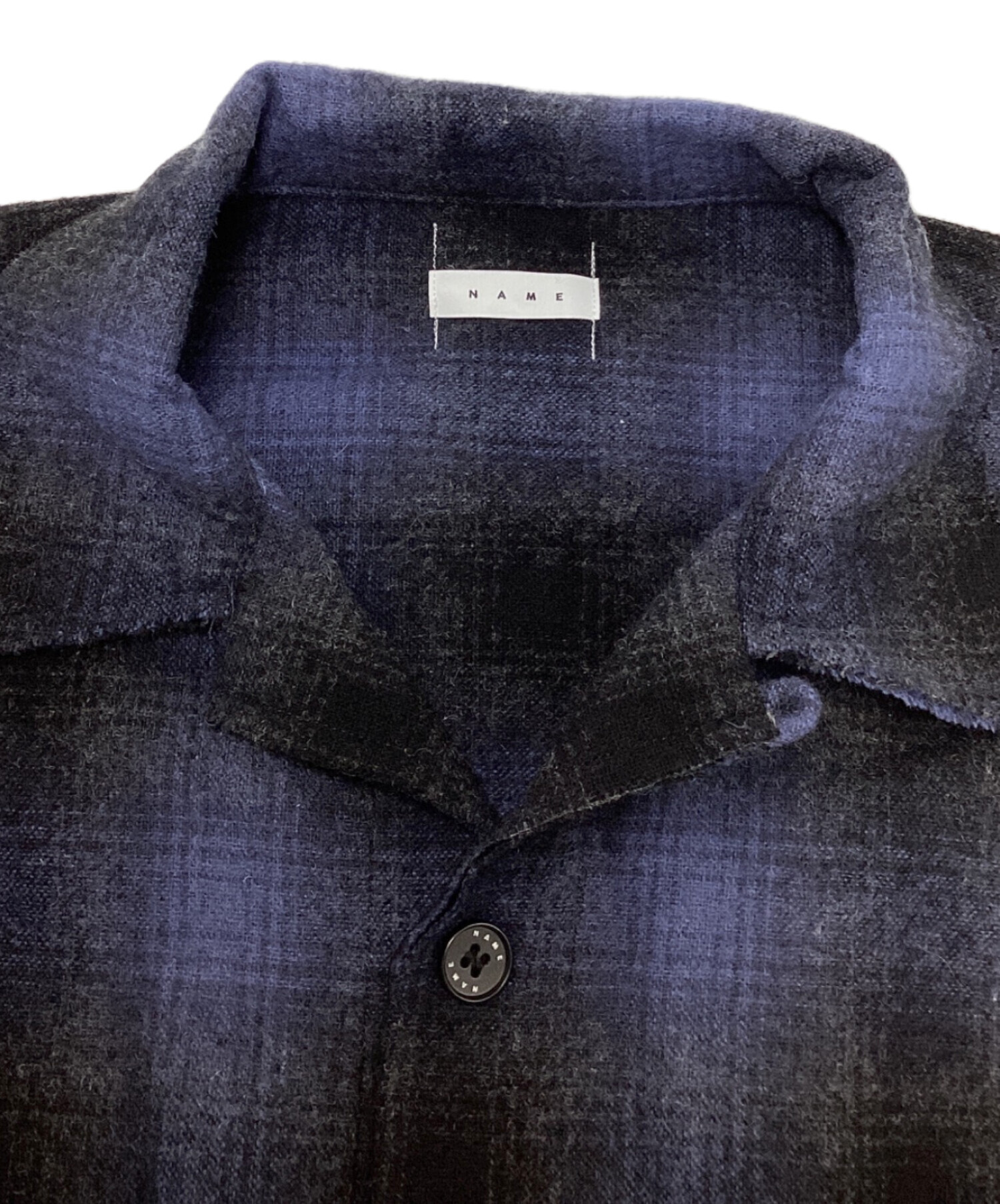 中古・古着通販】Name. (ネーム) WOOL OMBRE CUT-OFF SHORT SHIRT