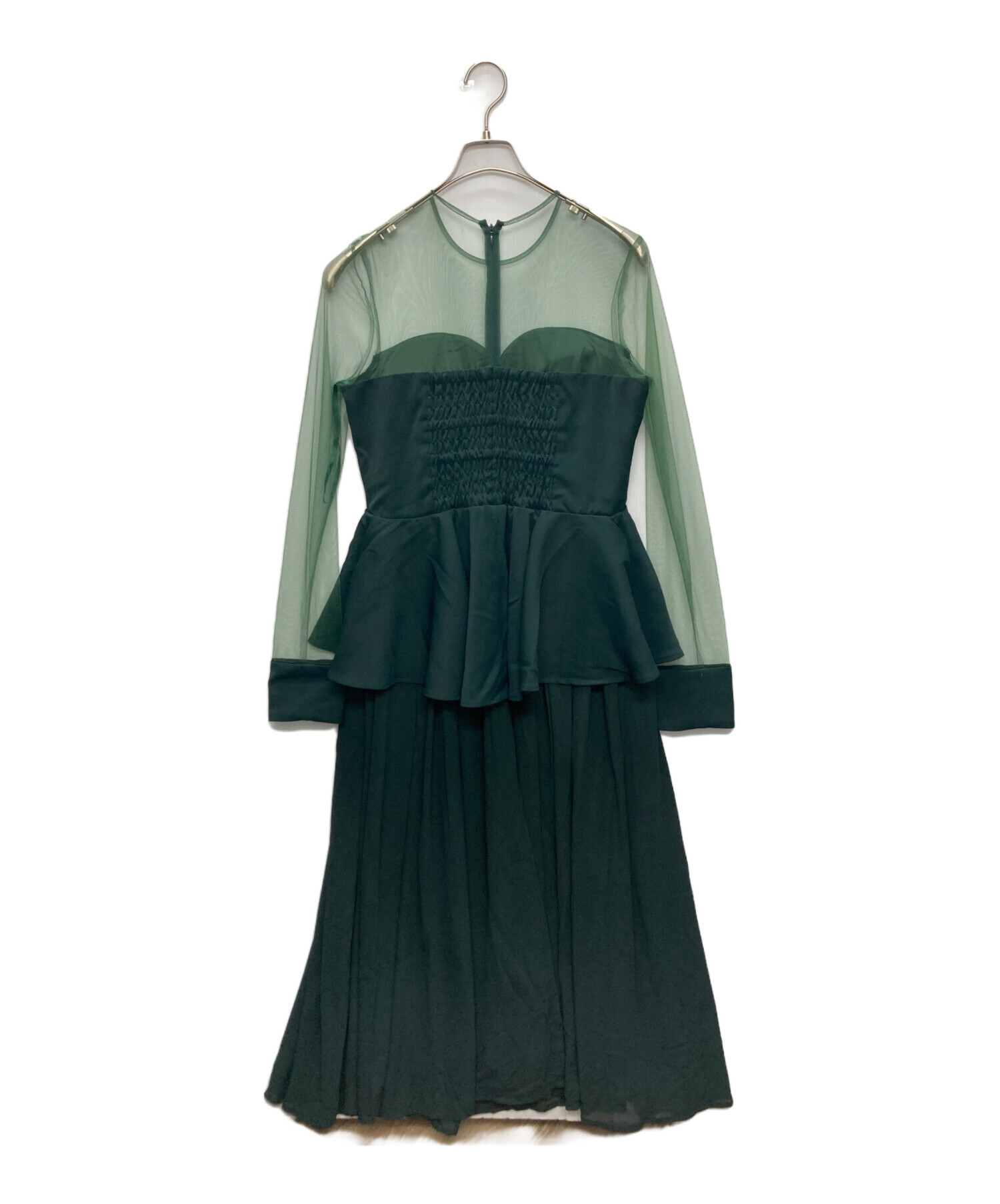 【新品値札付き】AMERI SOPHISTICATED PEPLUM DRESS 中古・古着通販】Ameri (アメリ) SOPHISTICATED PEPLUM DRESS グリーン