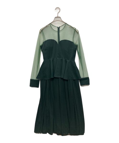 中古・古着通販】Ameri (アメリ) SOPHISTICATED PEPLUM DRESS グリーン