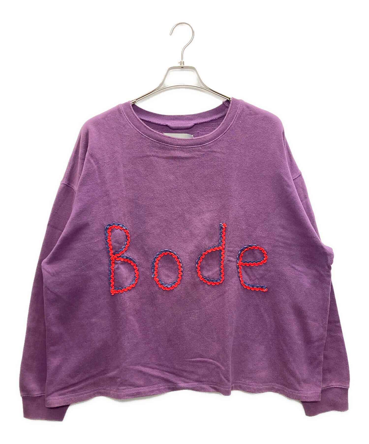 中古・古着通販】BODE (ボーディ) ロゴ刺繍スウェット パープル サイズ 