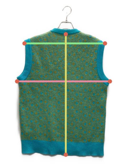 中古・古着通販】MARNI (マルニ) ジオメトリック柄ニットベスト ブルー