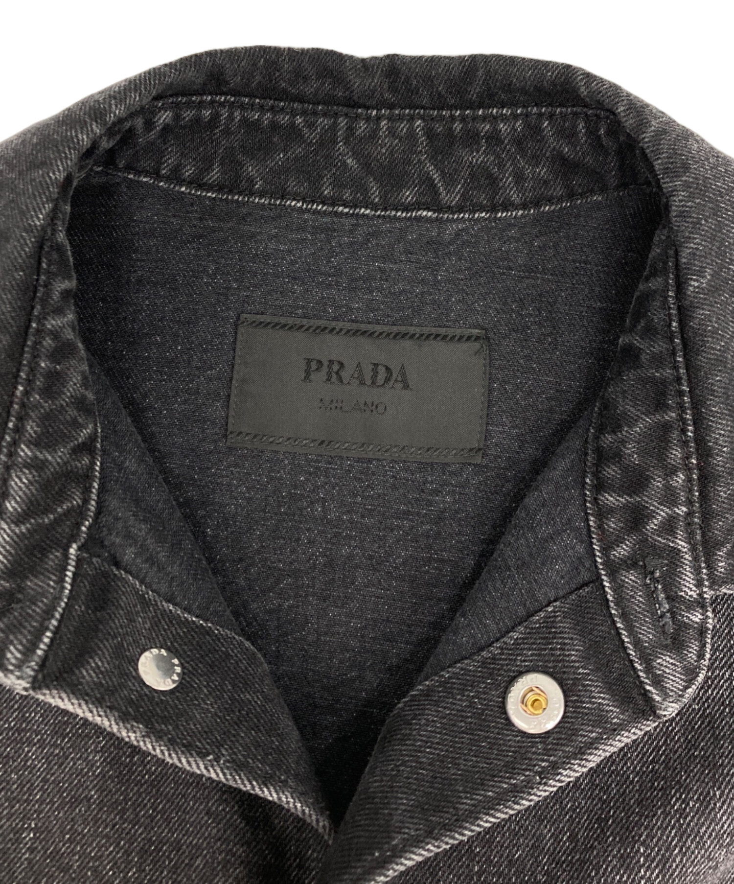 中古・古着通販】PRADA (プラダ) トライアングルロゴプレートS/Sデニム  