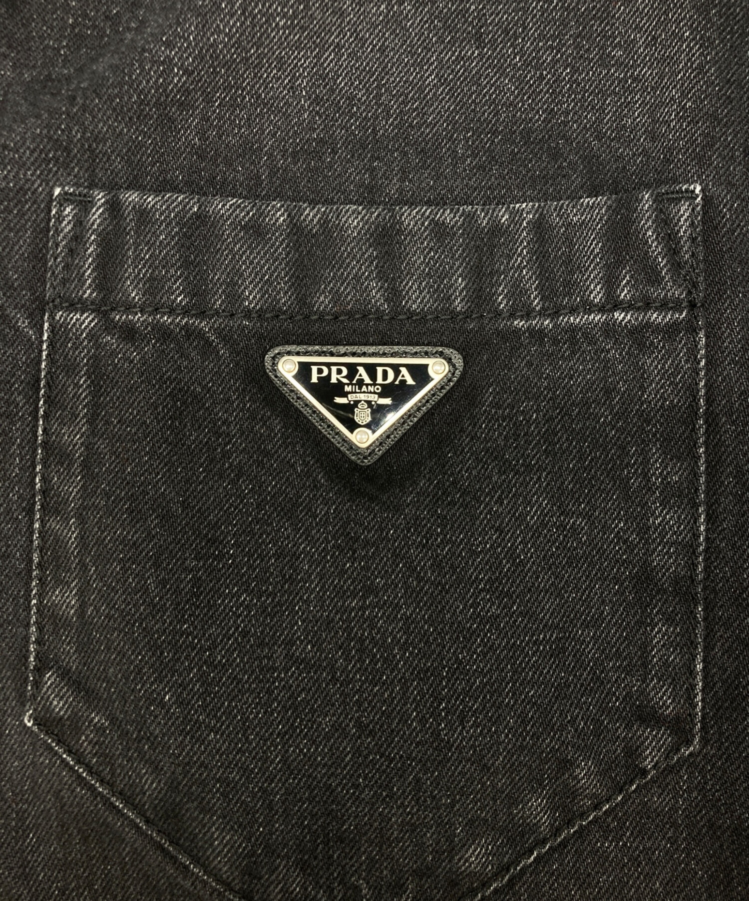 中古・古着通販】PRADA (プラダ) トライアングルロゴプレートS/Sデニム