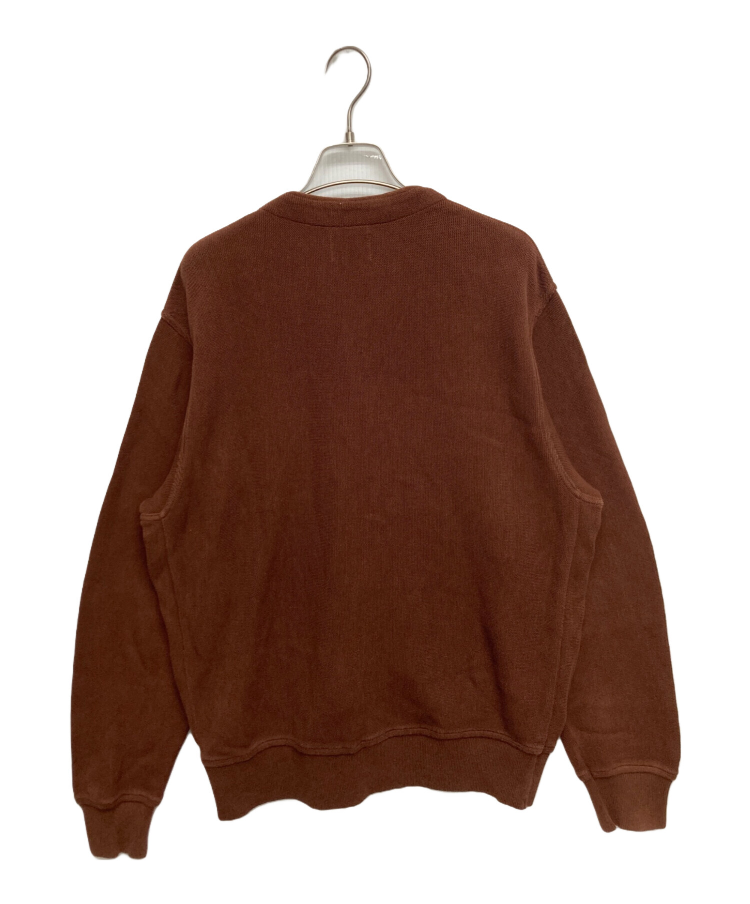 中古・古着通販】Yonetomi (ヨネトミ) GIMA COTTON KNIT C/D ブラウン