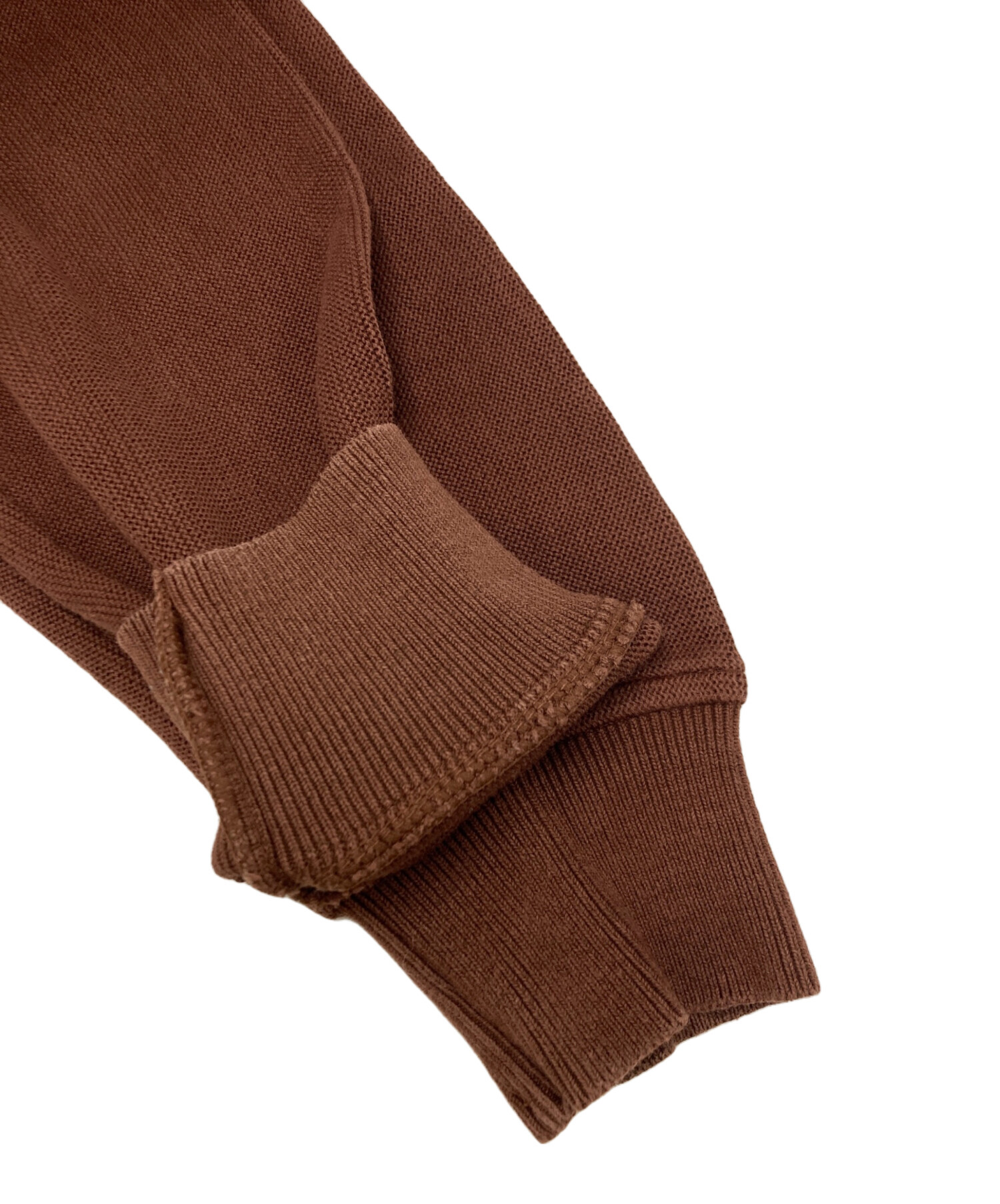 中古・古着通販】Yonetomi (ヨネトミ) GIMA COTTON KNIT C/D ブラウン