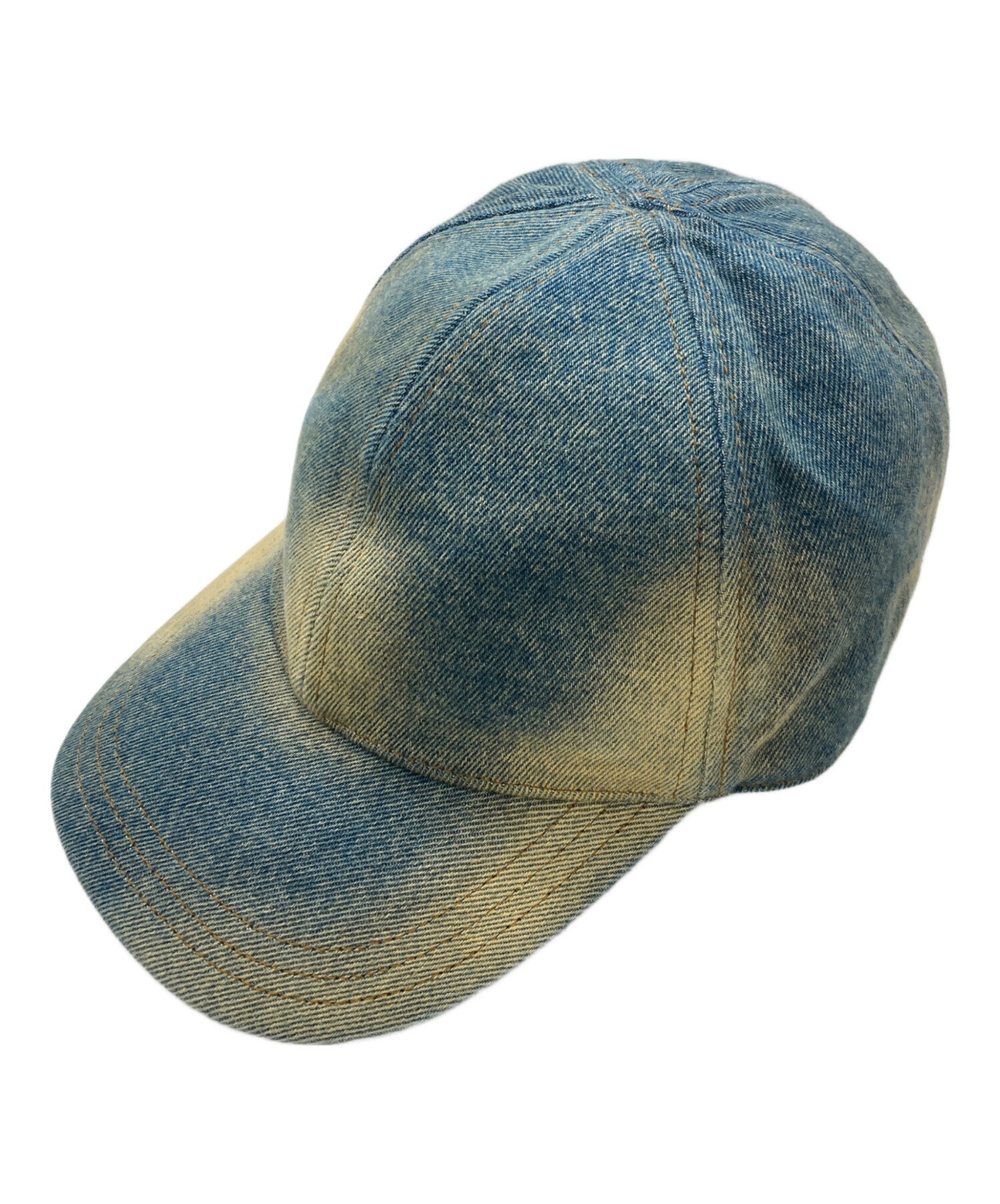 PRADA　プラダ　デニム　キャップ　トライアングルロゴ　プレート　帽子 PRADA プラダ ベースボールキャップ 2HC274 12K1 レディース コットン