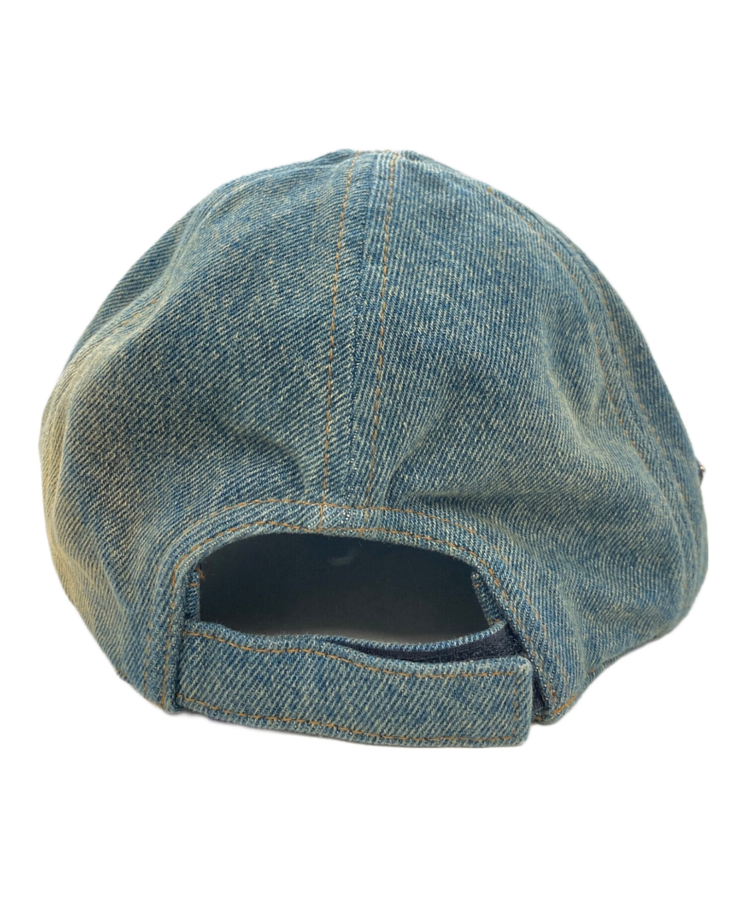 PRADA　プラダ　デニム　キャップ　トライアングルロゴ　プレート　帽子 Prada Denim Triangle Logo Cap プラダ デニム トライアングル ロゴ