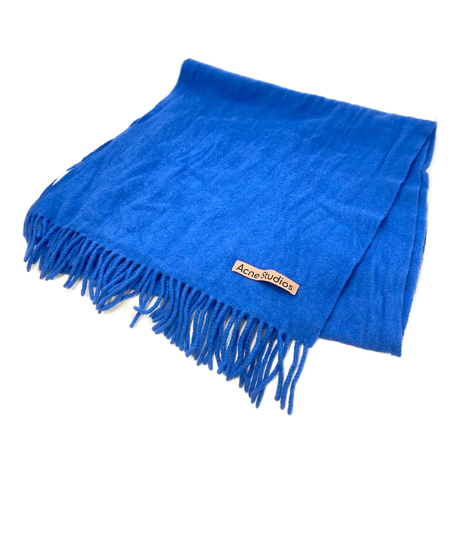 Acne Studios フリンジマフラー 中古・古着通販】Acne (アクネ) フリンジマフラー ブルー