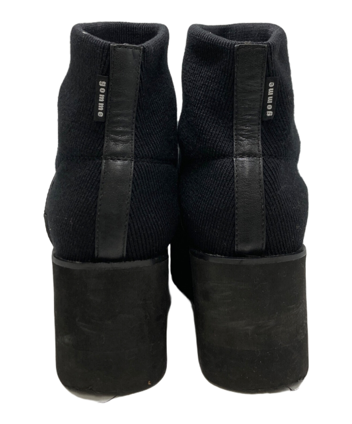 中古・古着通販】gomme (ゴム) ソックスブーツ ブラック サイズ:SIZE M
