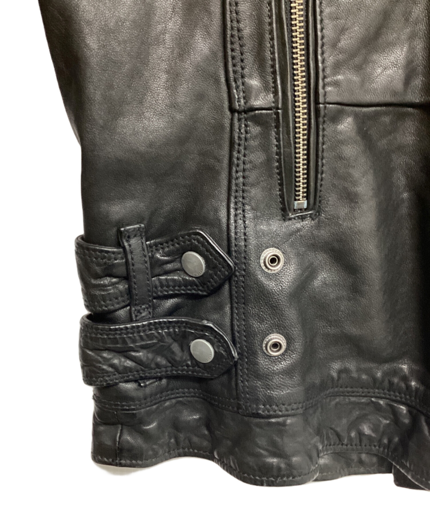中古・古着通販】DIESEL (ディーゼル) シープレザーダブルライダーズ