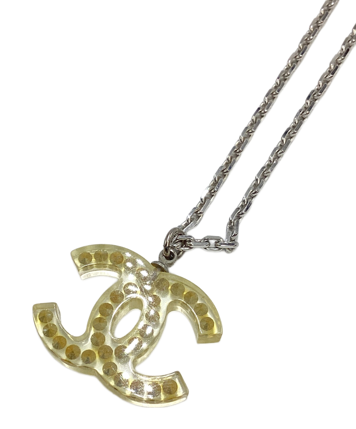 中古・古着通販】CHANEL (シャネル) クリアラインストーンココマーク 