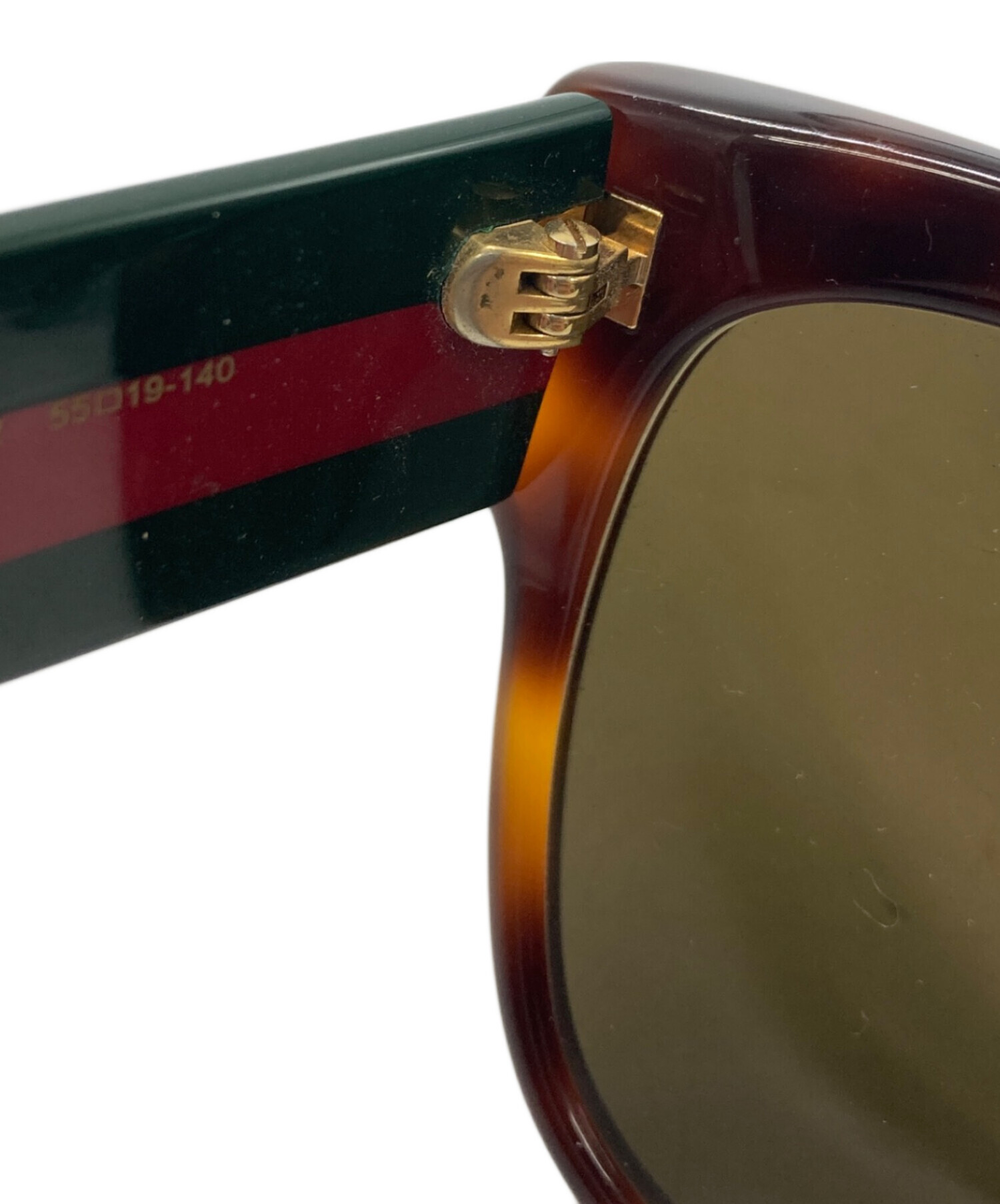 中古・古着通販】GUCCI (グッチ) スクエアサングラス ブラウン サイズ
