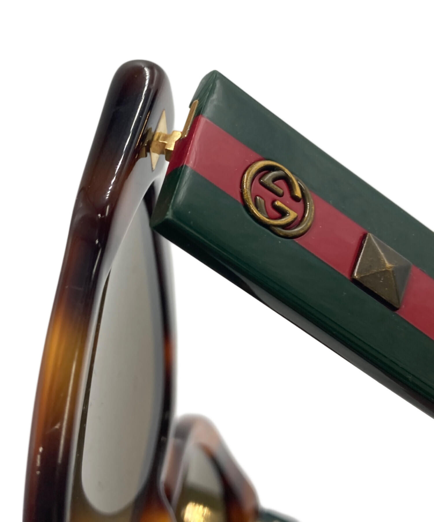 中古・古着通販】GUCCI (グッチ) スクエアサングラス ブラウン サイズ