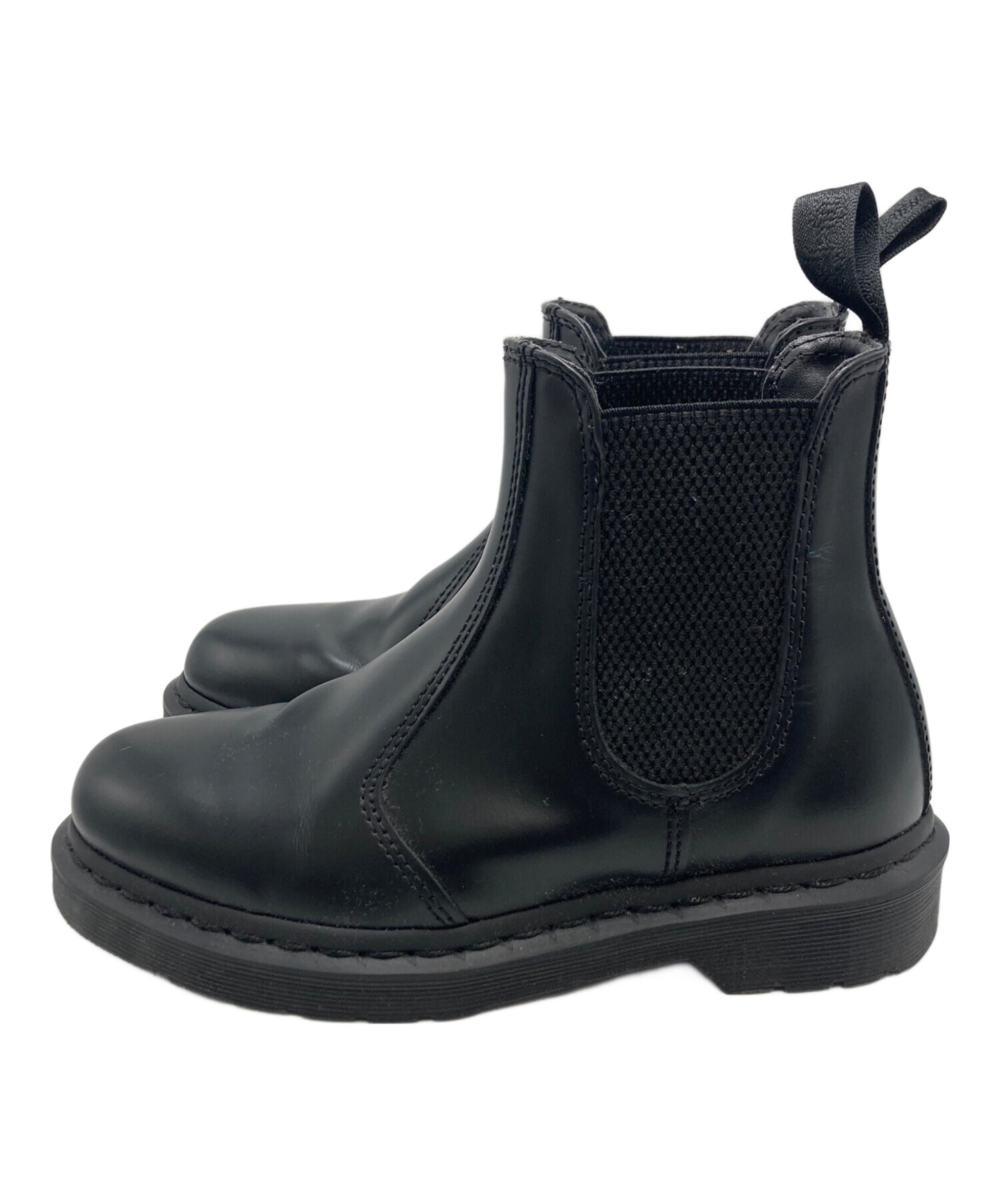 新品★ドクターマーチン★ブラック サイドゴアブーツ UK4 ドクターマーチン 2976 QUAD LEATHER PLATFORM CHELSEA BOOTS