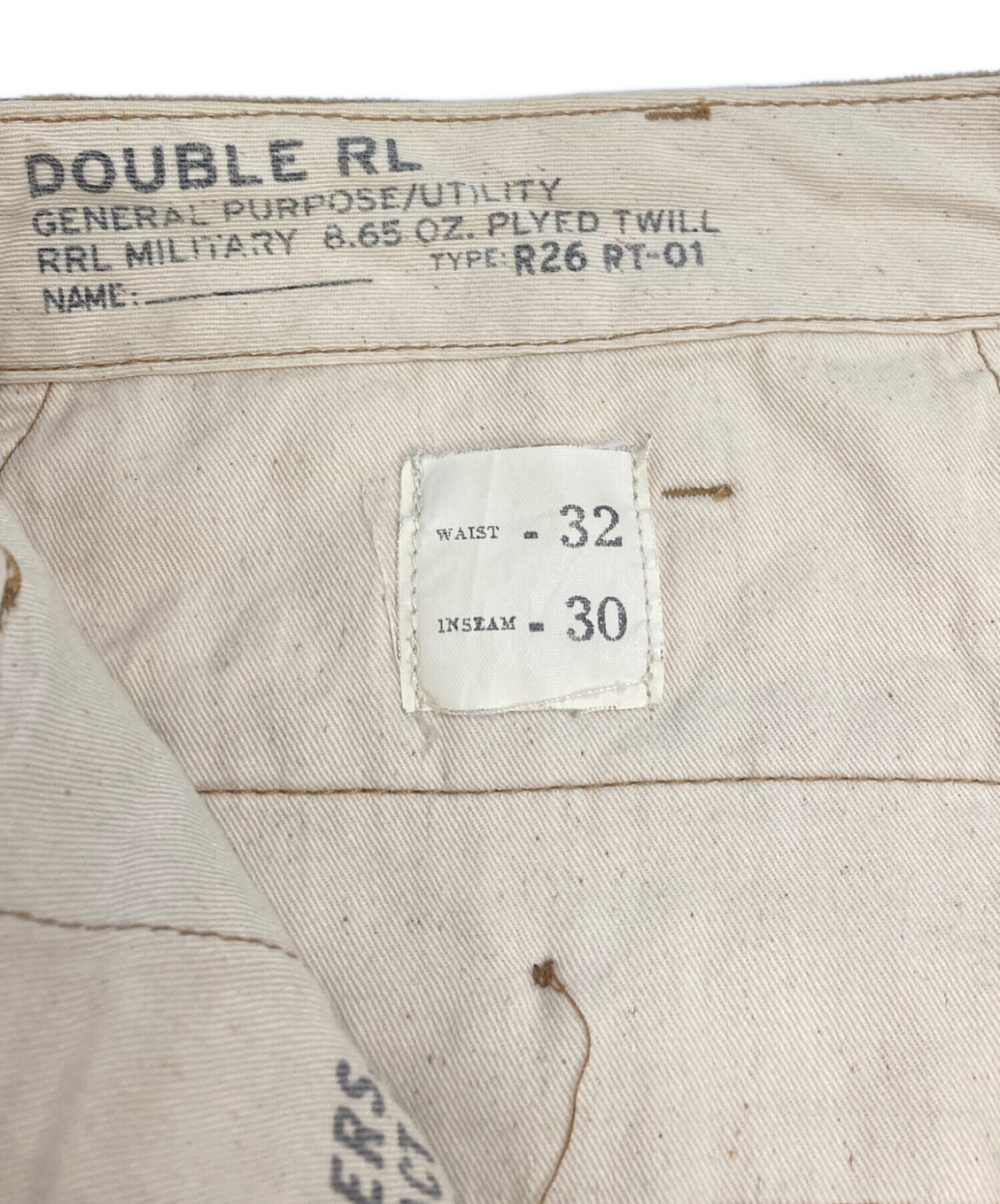 中古・古着通販】RRL (ダブルアールエル) コットンフィールドチノ