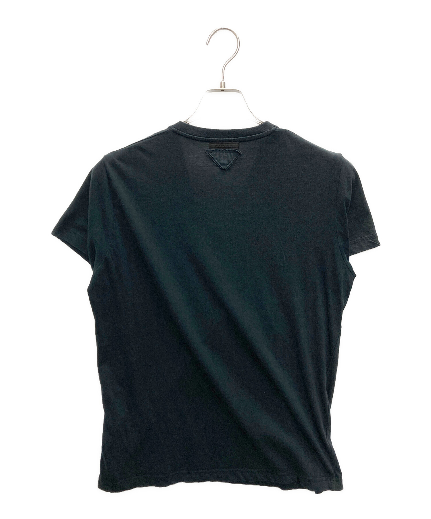 中古・古着通販】PRADA (プラダ) Vネックカットソー ブラック サイズ 中古・古着通販】PRADA (プラダ) Vネックカットソー ブラック サイズ