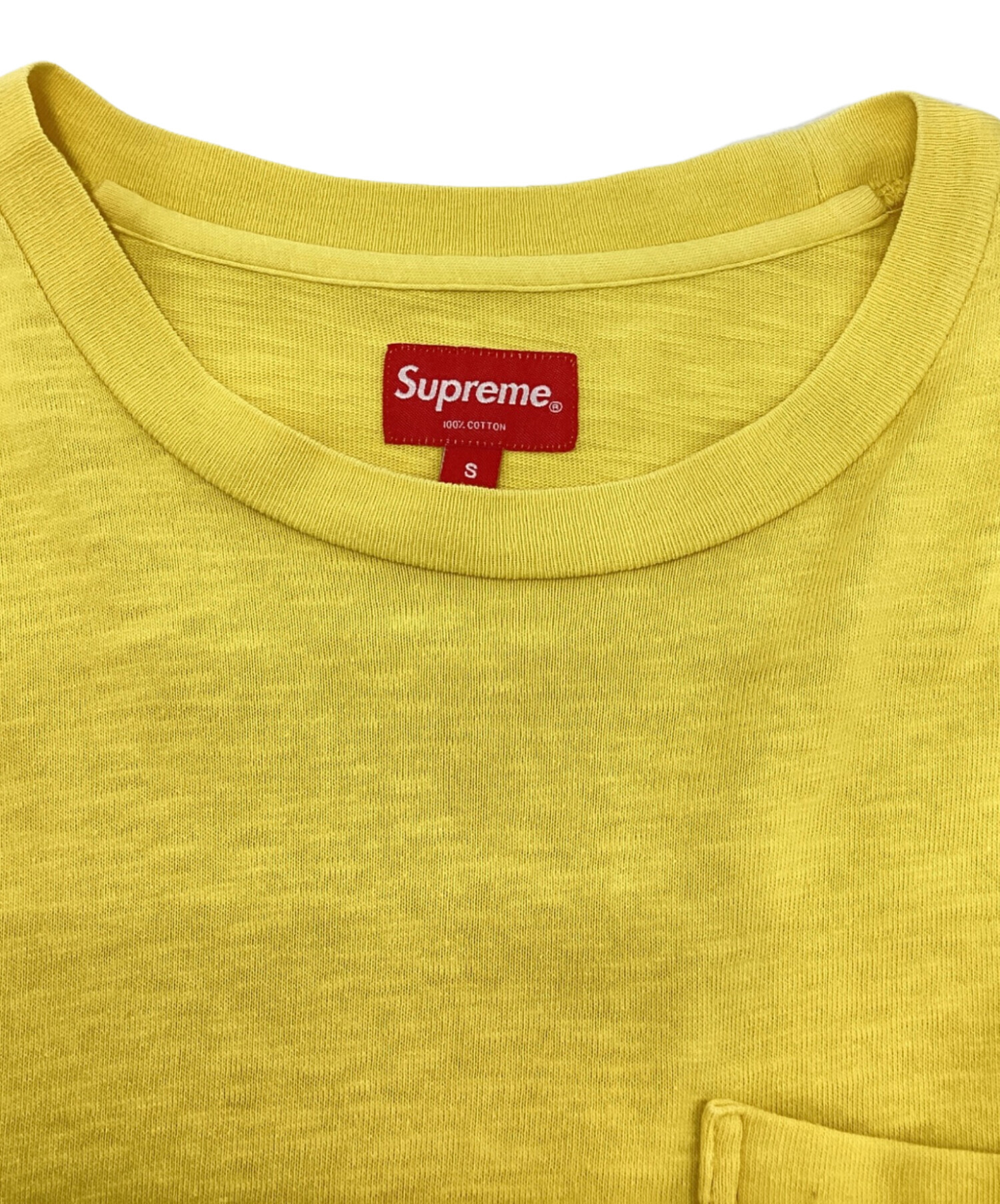中古・古着通販】Supreme (シュプリーム) ポケットTシャツ イエロー