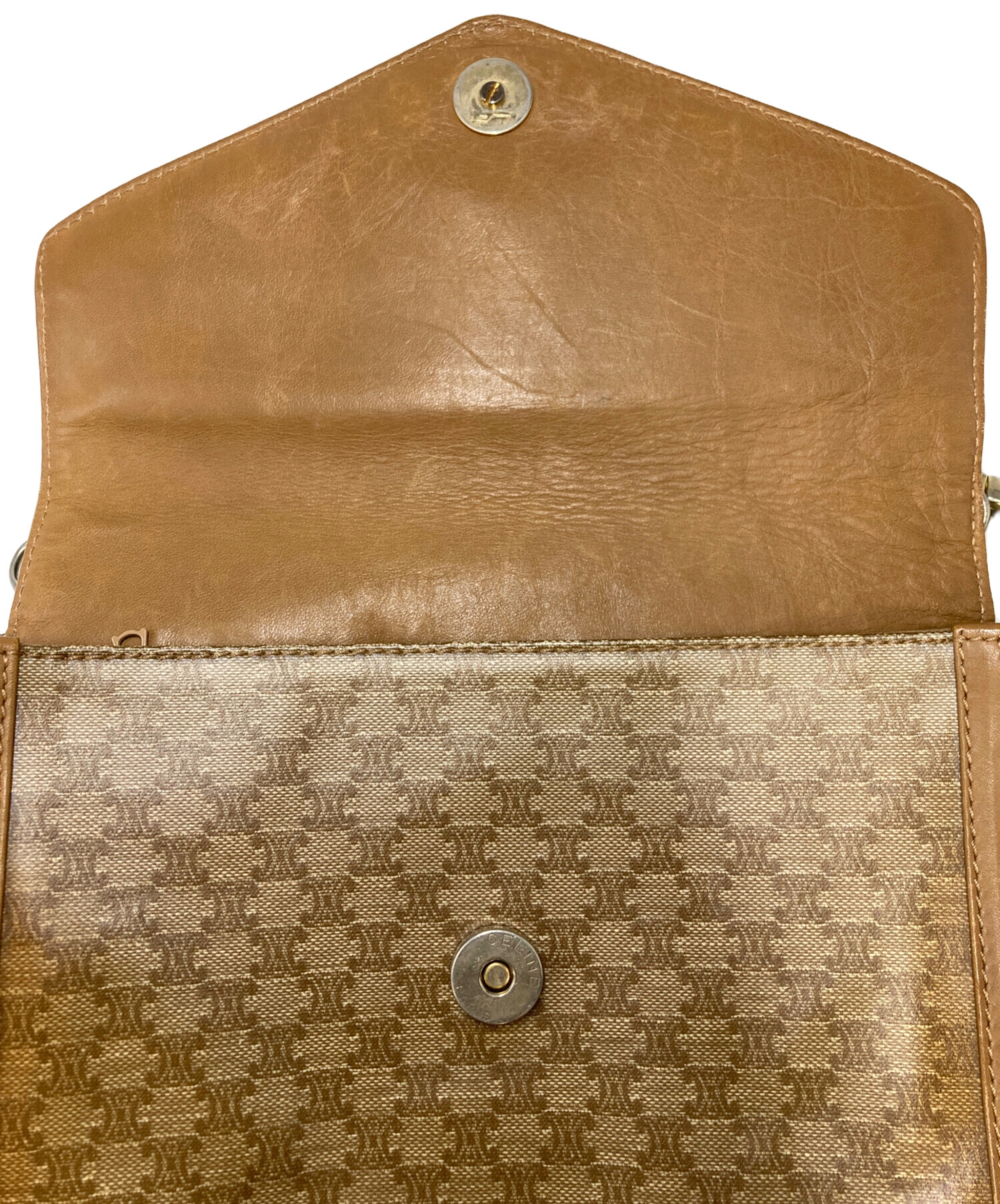 中古・古着通販】CELINE (セリーヌ) マカダム総柄ショルダーバッグ 