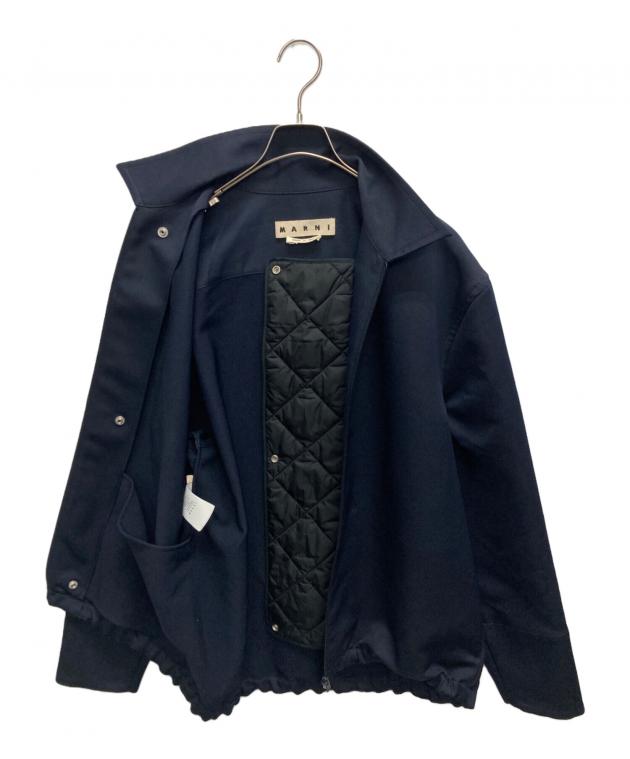 MARNI ネイビー ナイロンジャケット 中古・古着通販】MARNI (マルニ) Zipped Technical Jacket ネイビー