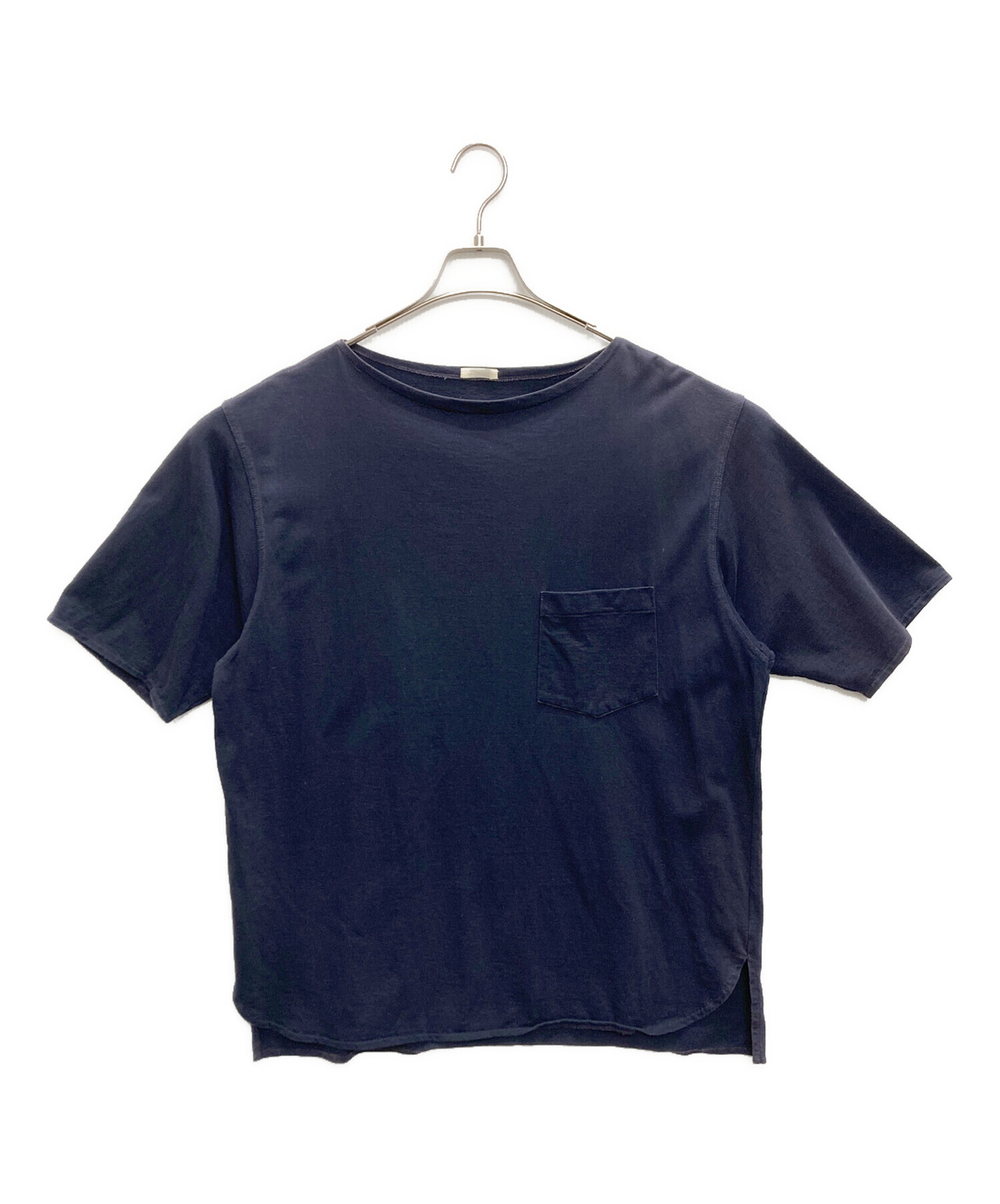 中古・古着通販】COMOLI (コモリ) ボートネックカットソー ネイビー 