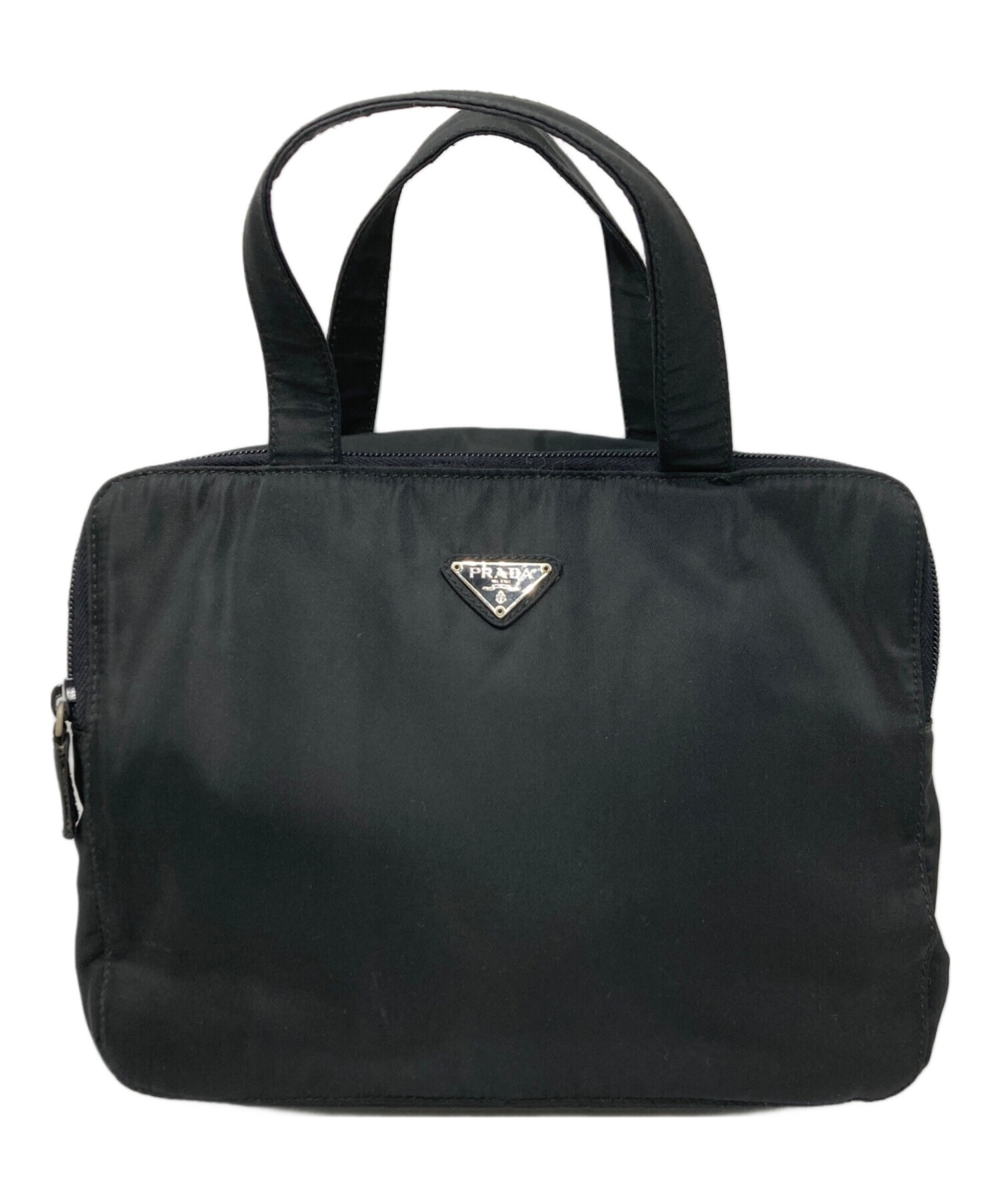 中古・古着通販】PRADA (プラダ) コスメハンドバッグ ブラック サイズ 