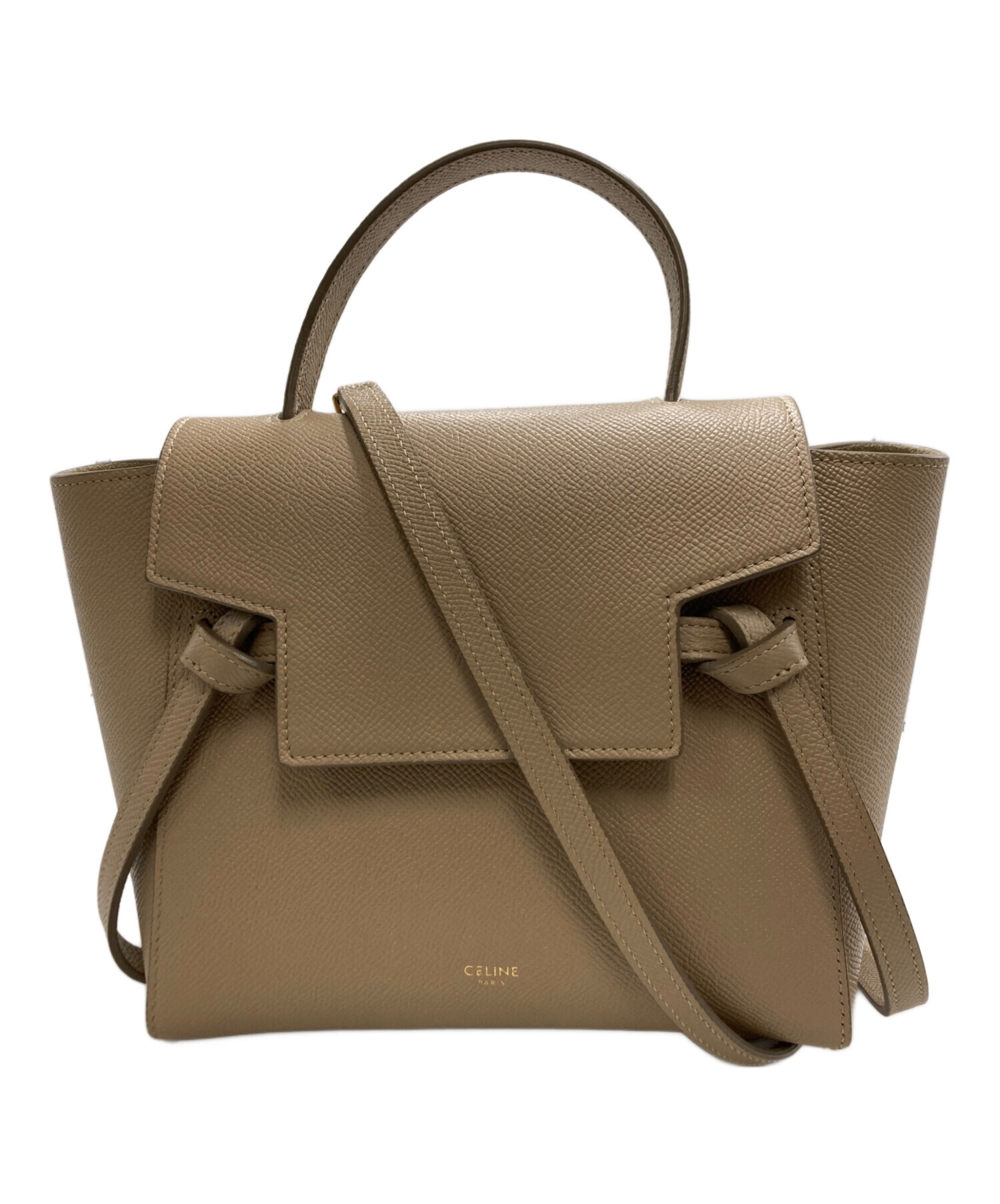 中古・古着通販】CELINE (セリーヌ) ベルトバッグ ナノ ベージュ