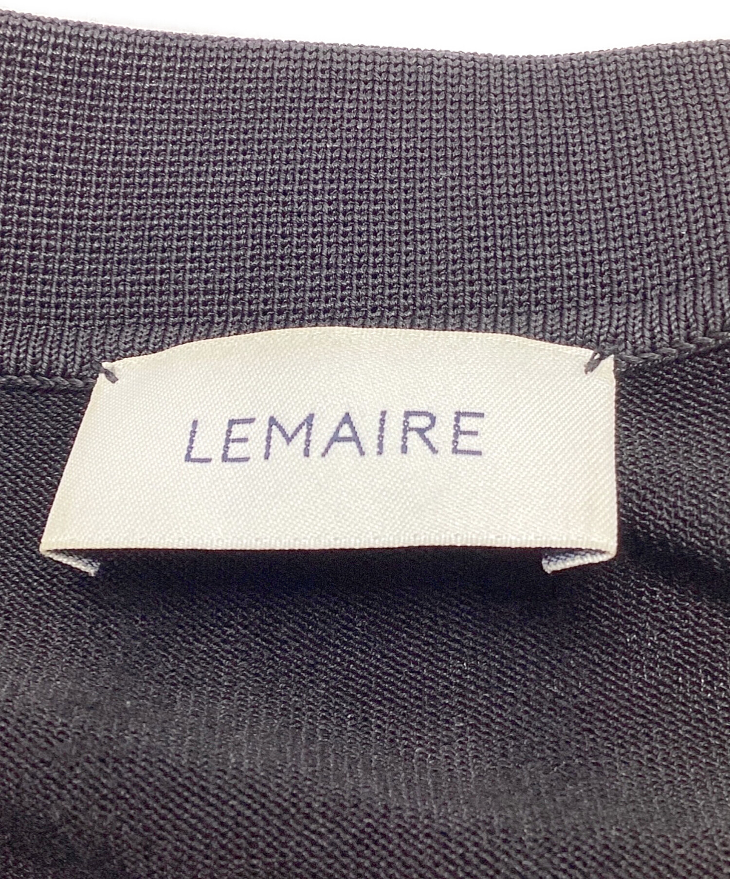 中古・古着通販】LEMAIRE (ルメール) ニットポロシャツ ブラック