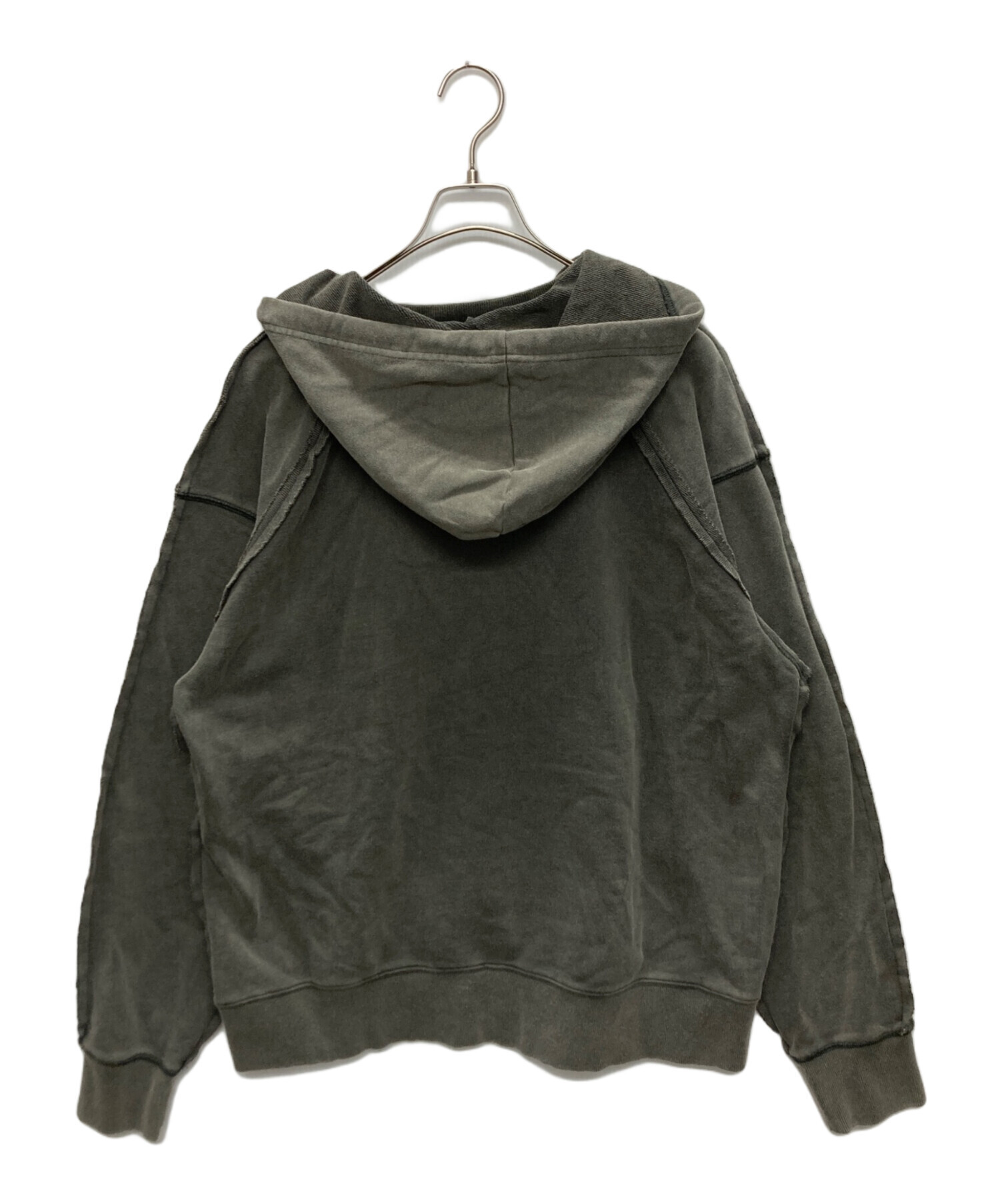 中古・古着通販】GUELL (グエル) Insideout Hoodie グレー サイズ:SIZE