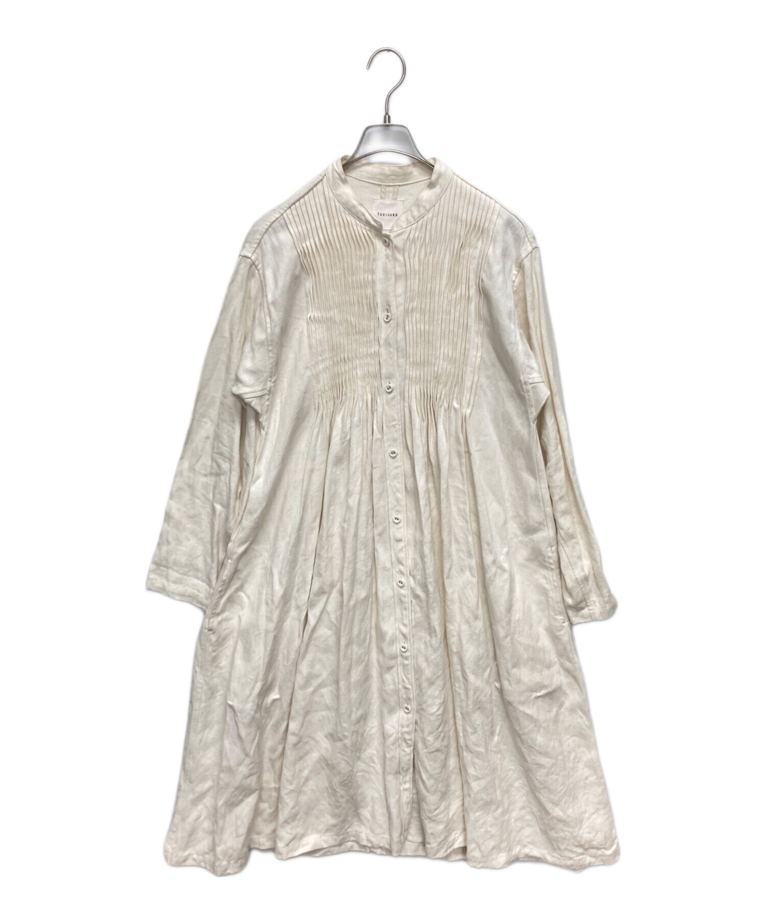 中古・古着通販】Toujours (トゥジュー) リネンワンピース ホワイト