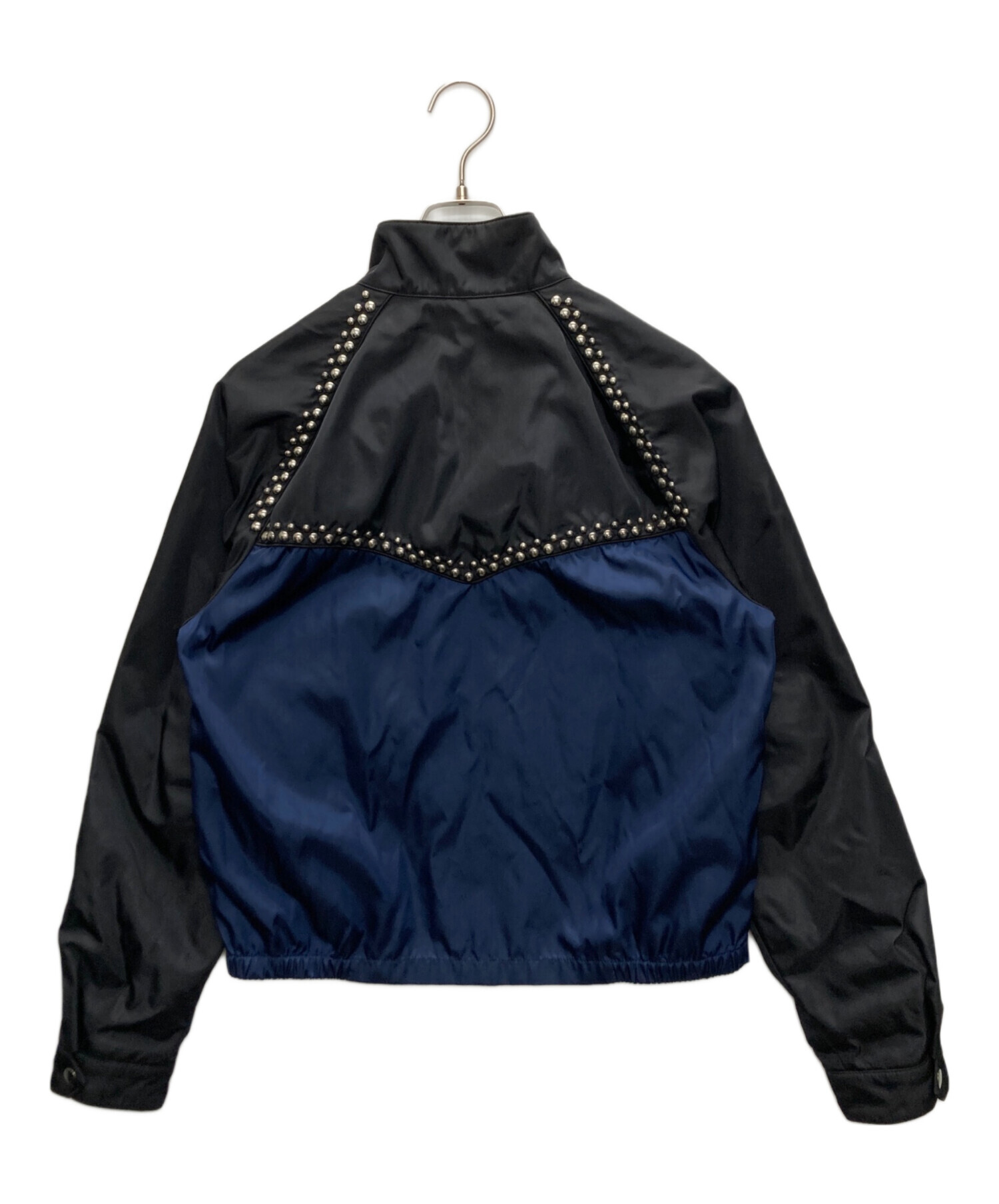 中古・古着通販】PRADA (プラダ) スタッズブルゾン ネイビー サイズ