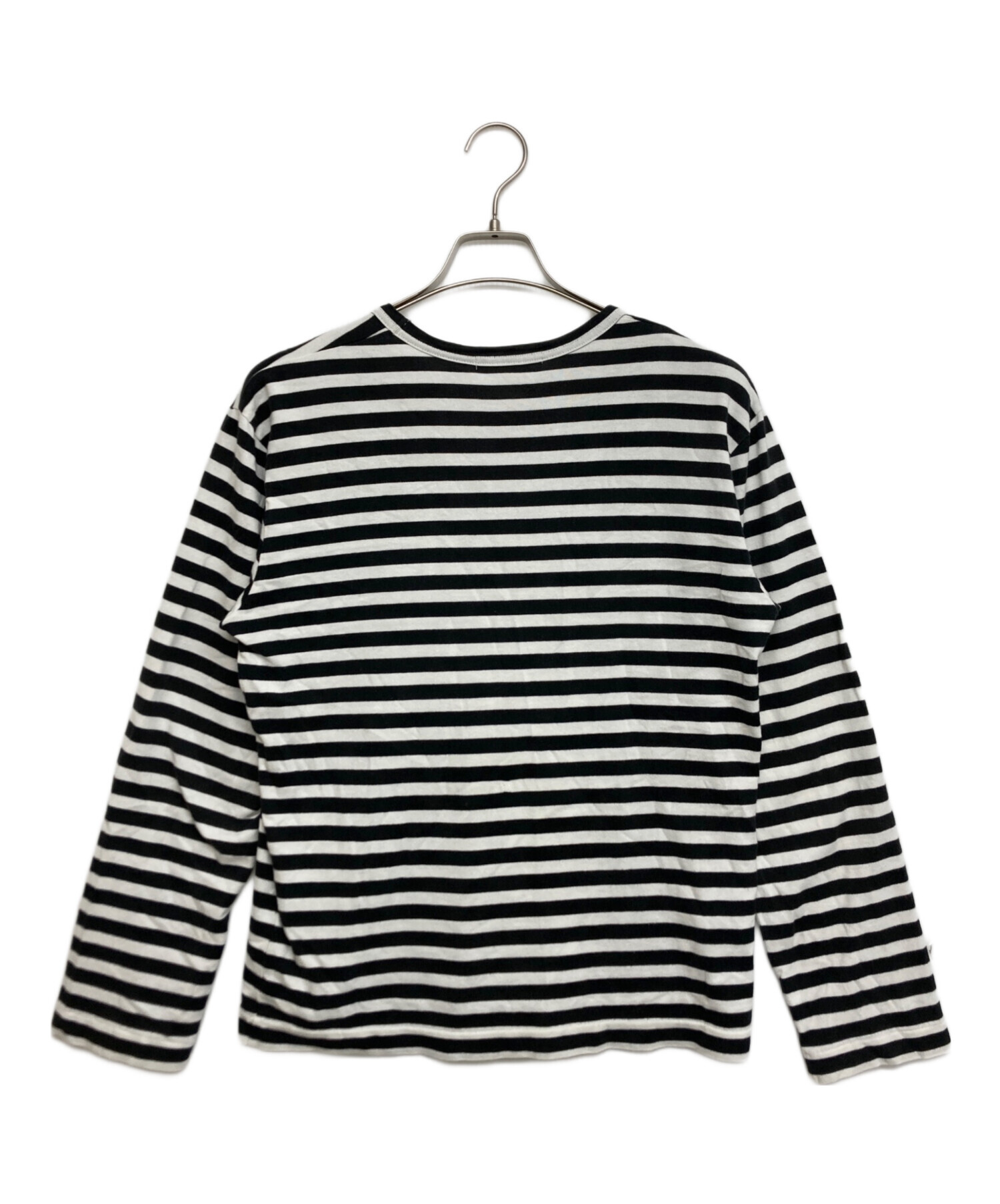 コムデギャルソン 長袖Tシャツ カットソー ボーダー ホワイト ブラック COMME des GARCONS(コムデギャルソン) Border long sleeve cut