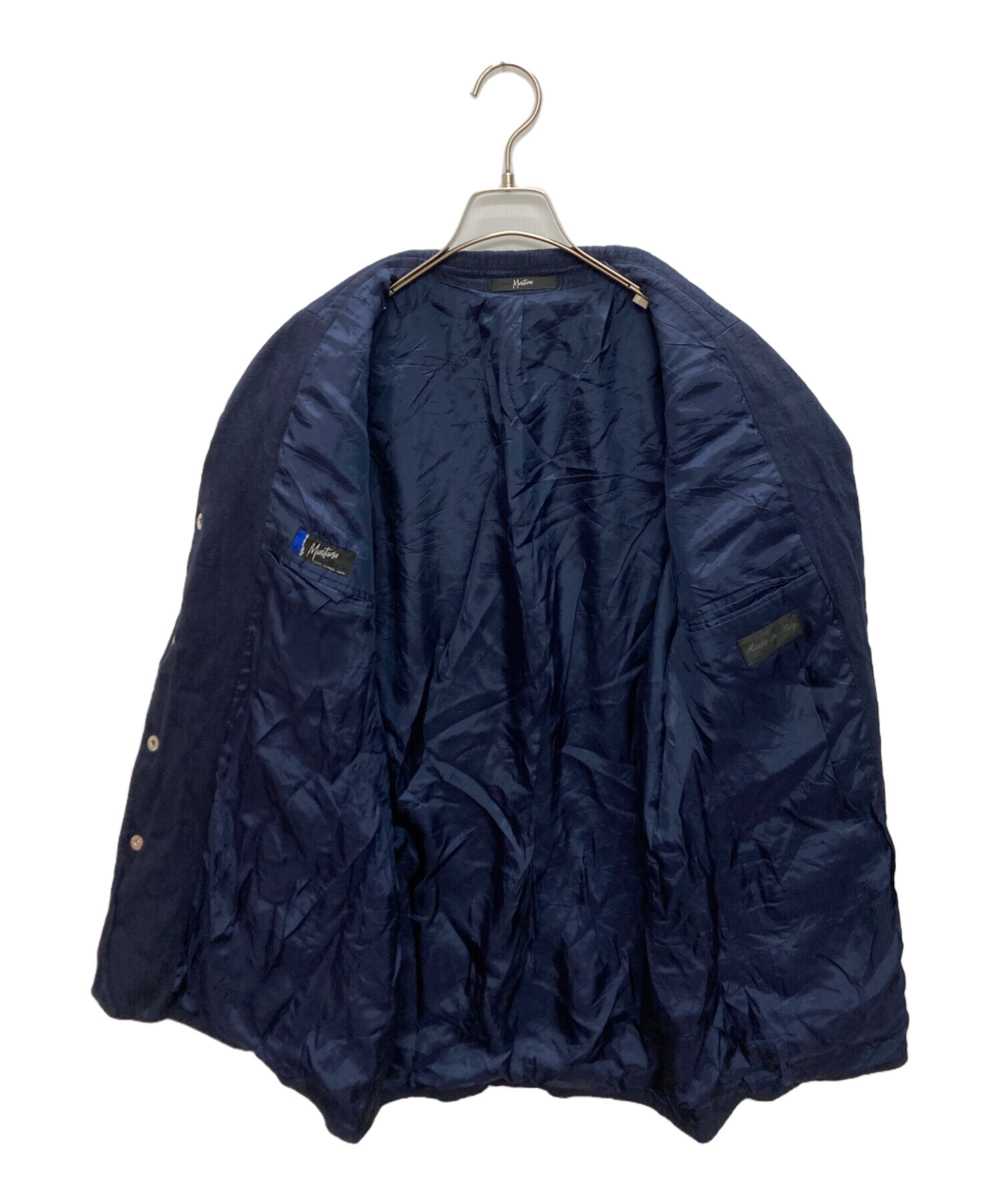 クロードモンタナClaude Montana コットン ヴィンテージ コルセット ジップアップ 長袖シャツ ブルー 38【中古】 クロードモンタナClaude Montana コットン ヴィンテージ コルセット