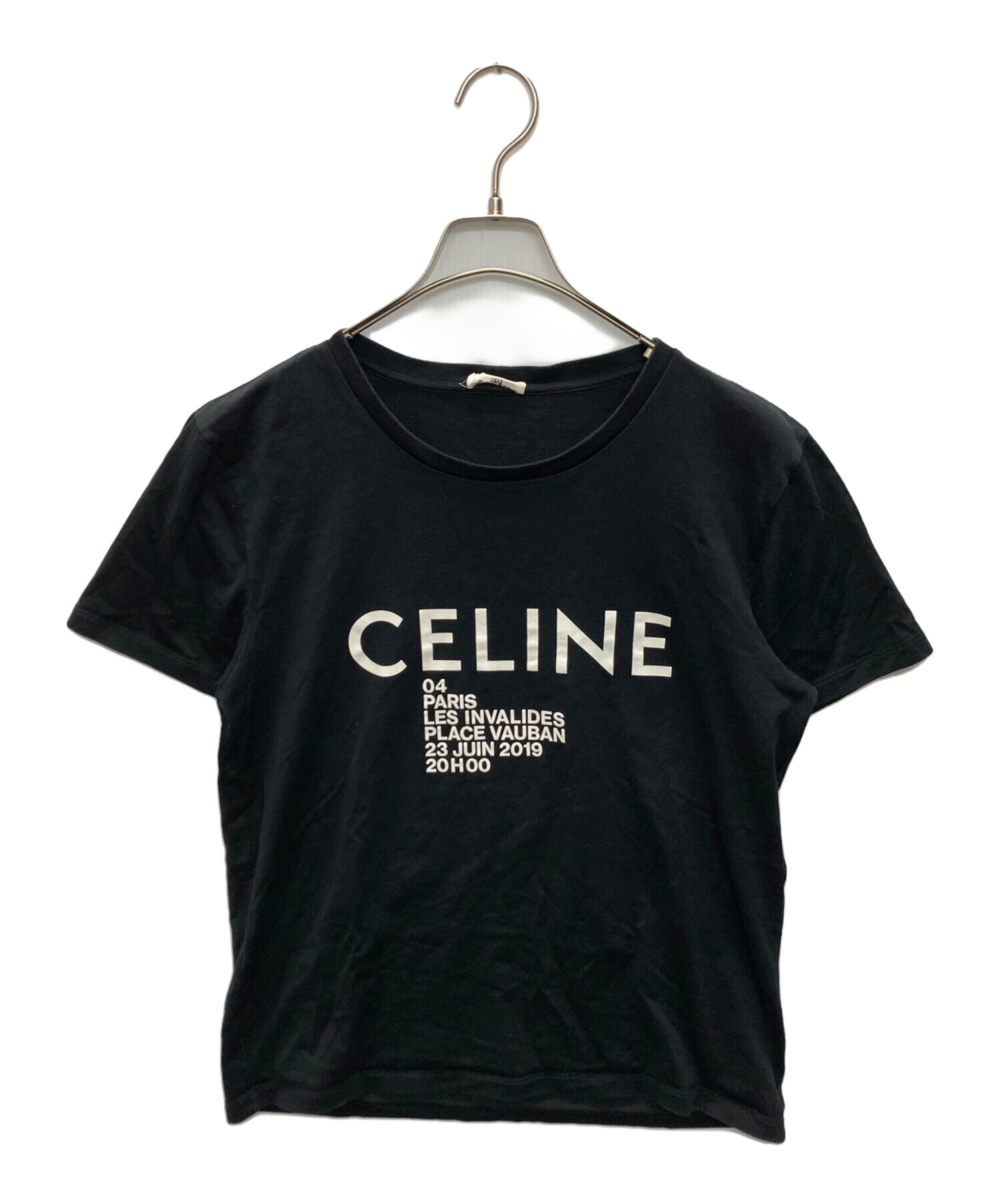 中古・古着通販】CELINE (セリーヌ) プリントTシャツ ブラック サイズ 