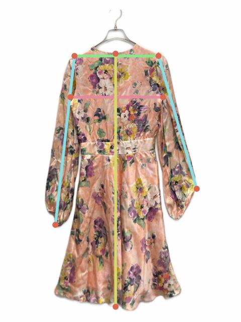 中古・古着通販】BLUGIRL (ブルーガール) 花柄シルクワンピース ピンク