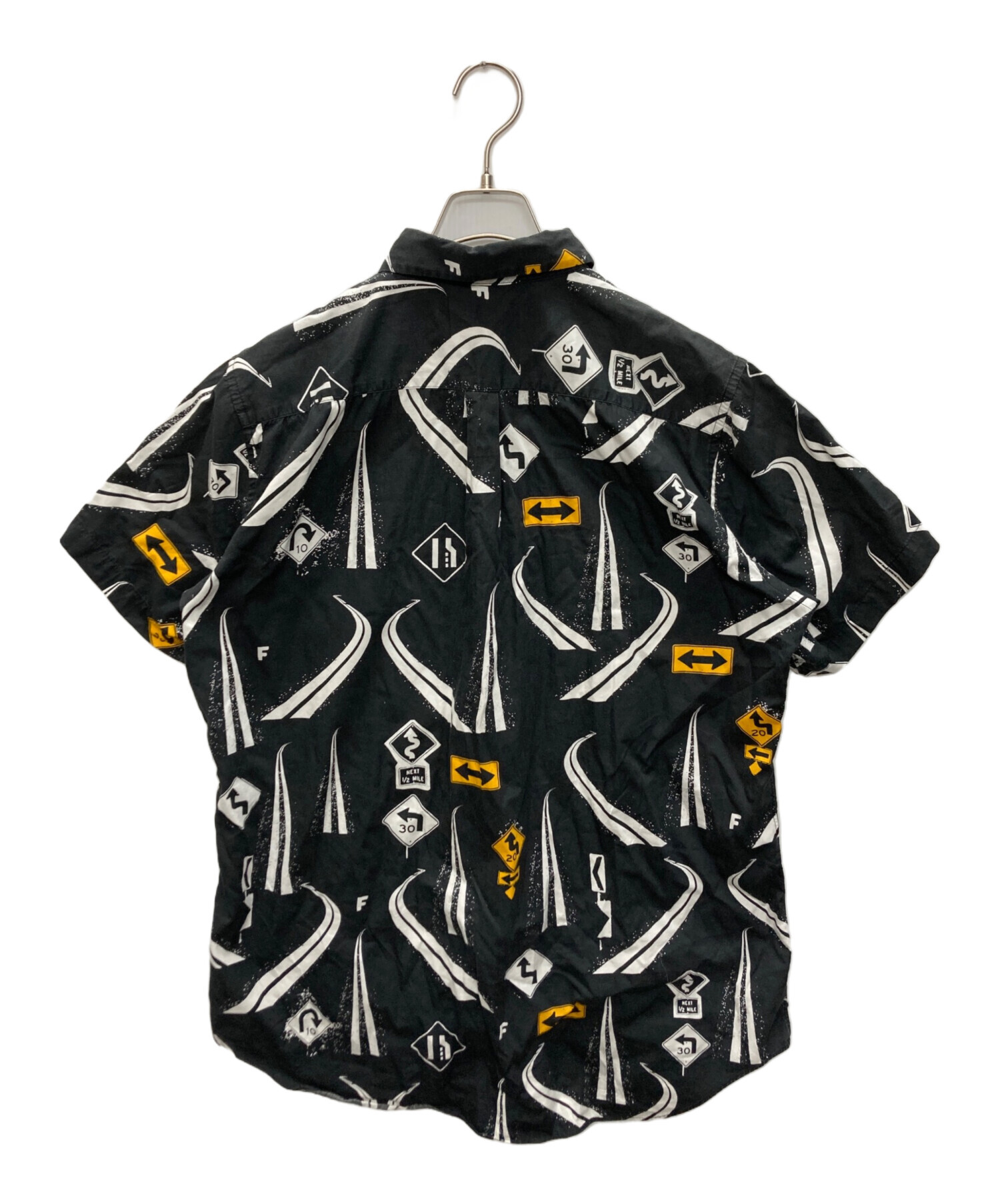 BLACK COMME des GARCONS 総柄 シャツ モノトーン S 中古・古着通販】BLACK COMME des GARCONS (ブラックコムデギャルソン