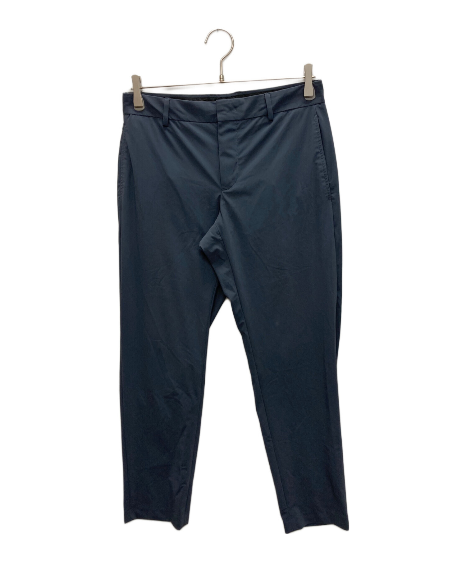 PT TORINO】美脚イージースラックス 46 ネイビー 秋冬 ツイード柄 PT