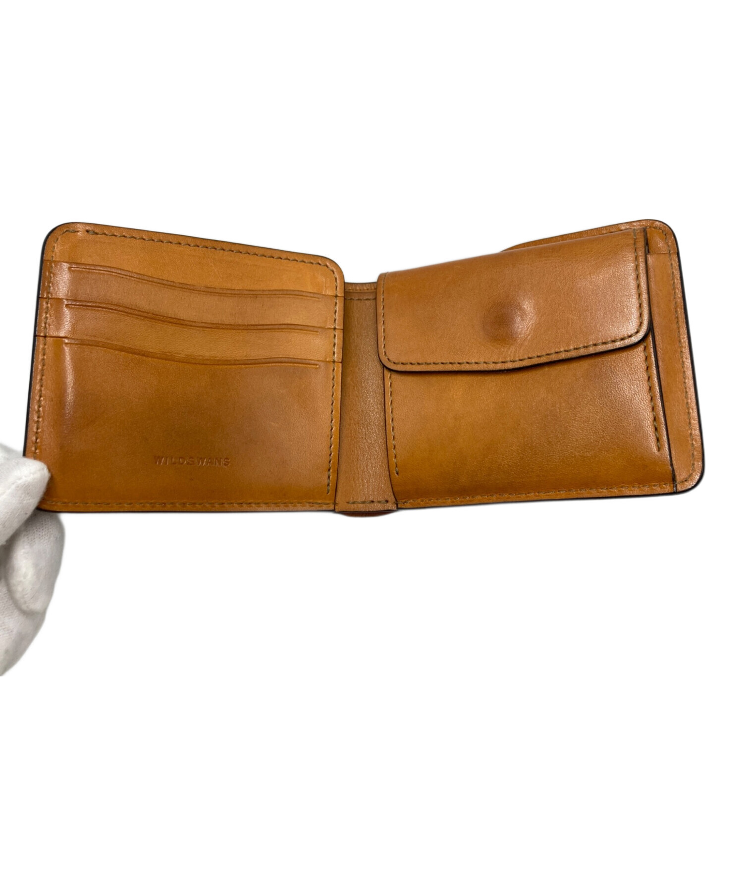 WILDSWANS 二つ折り財布 ブラウン 中古・古着通販】WILDSWANS (ワイルドスワンズ) 2つ折り財布 ブラウン