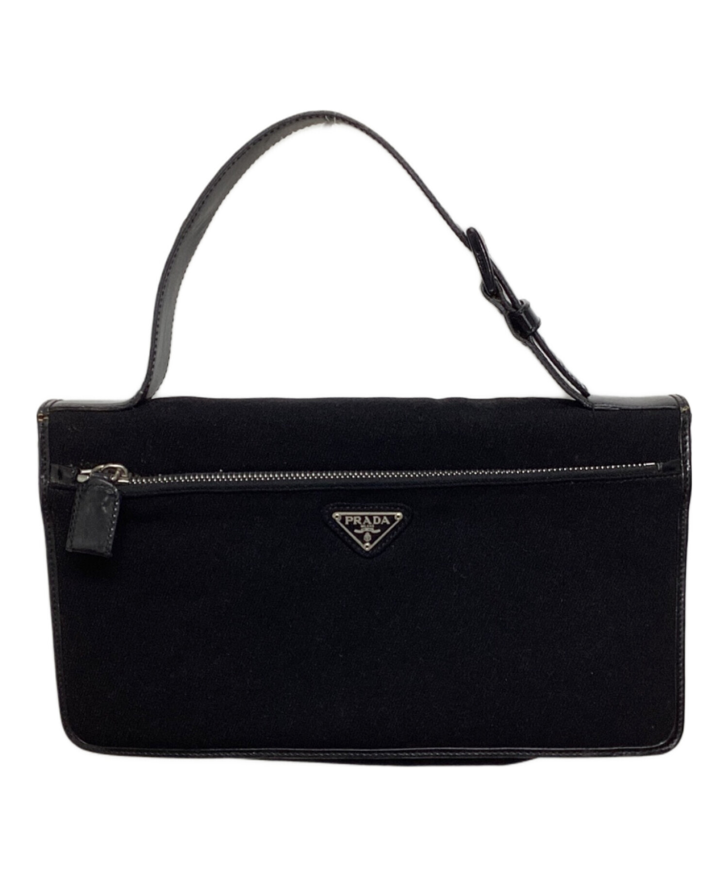 PRADA プラダ ワンショルダー パテントレザー 黒 ショルダーバッグ レディース 【中古】 中古・古着通販】PRADA (プラダ) ワンショルダーパテントレザーバッグ