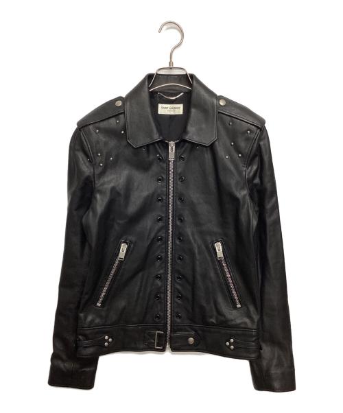 本日限定値下サンローランパリ　シングルライダース　ジャケット　44　ブルゾン 中古・古着通販】Saint Laurent Paris (サンローランパリ) スタッズ